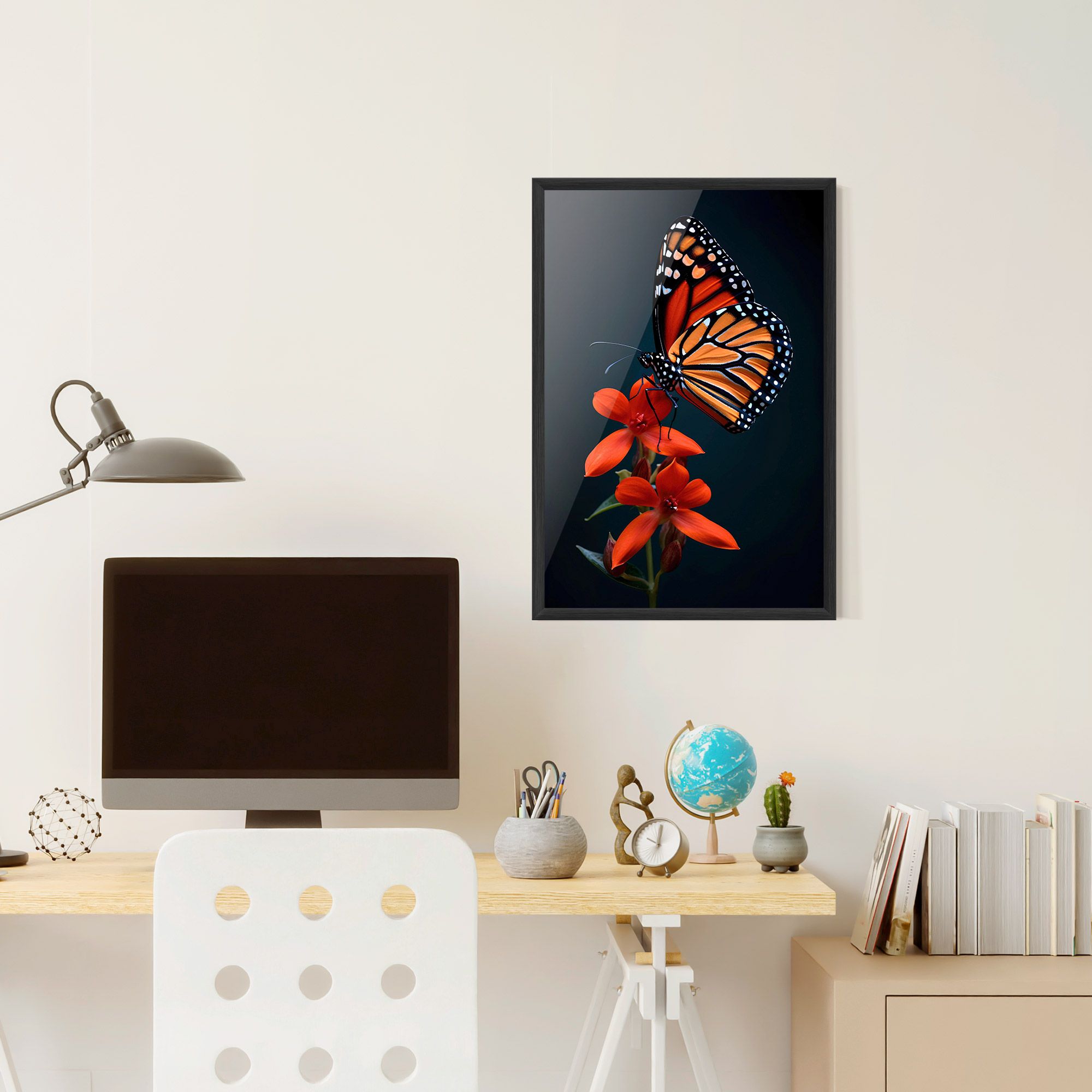 Red Flower Butterfly mockup 6
