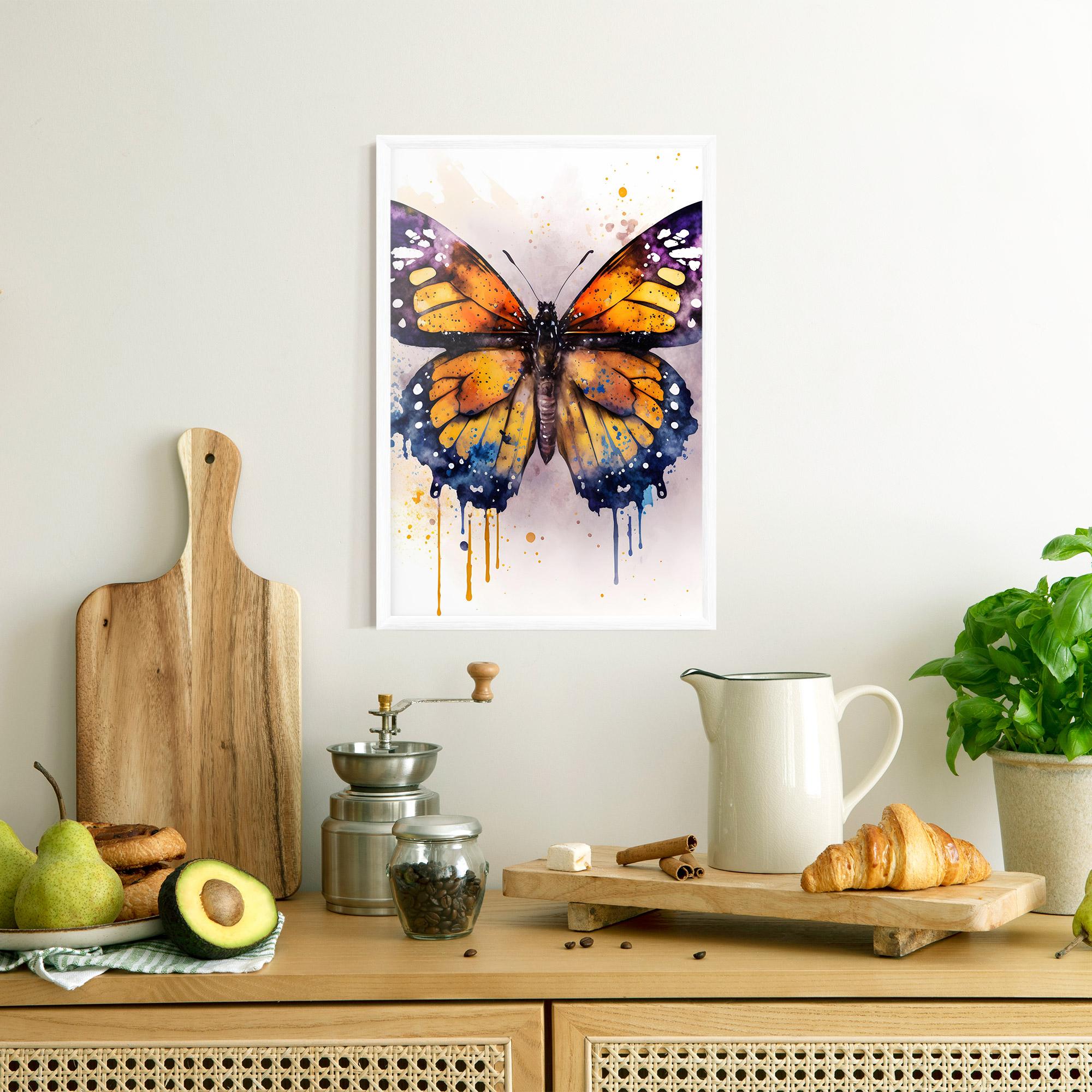 Рамкиран постер Watercolor Butterfly mockup 8