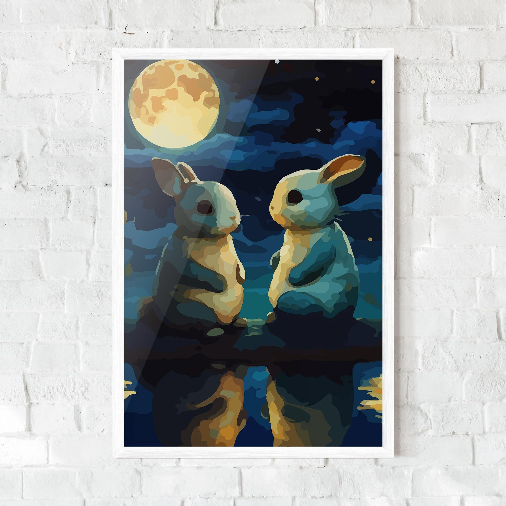 Рамкиран постер Full Moon Bunny mockup 0