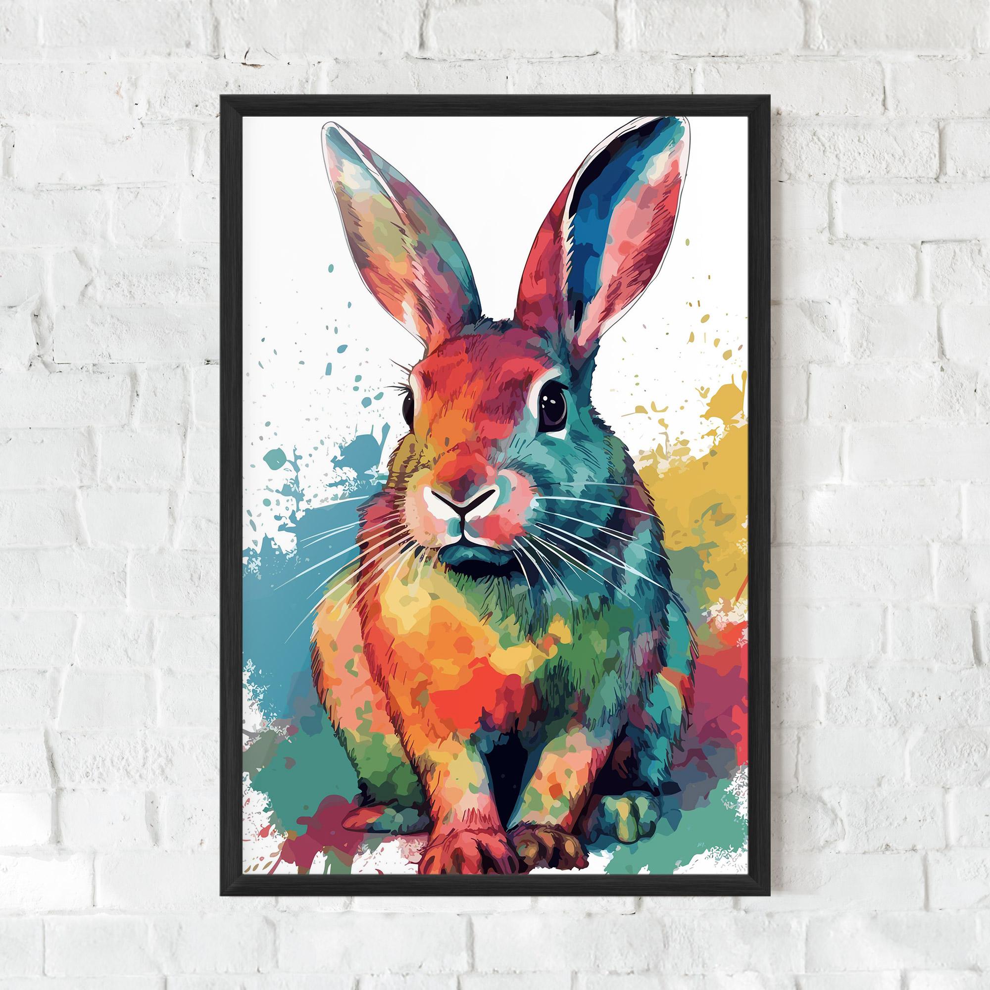 Рамкиран постер Brush Rabbit mockup 0
