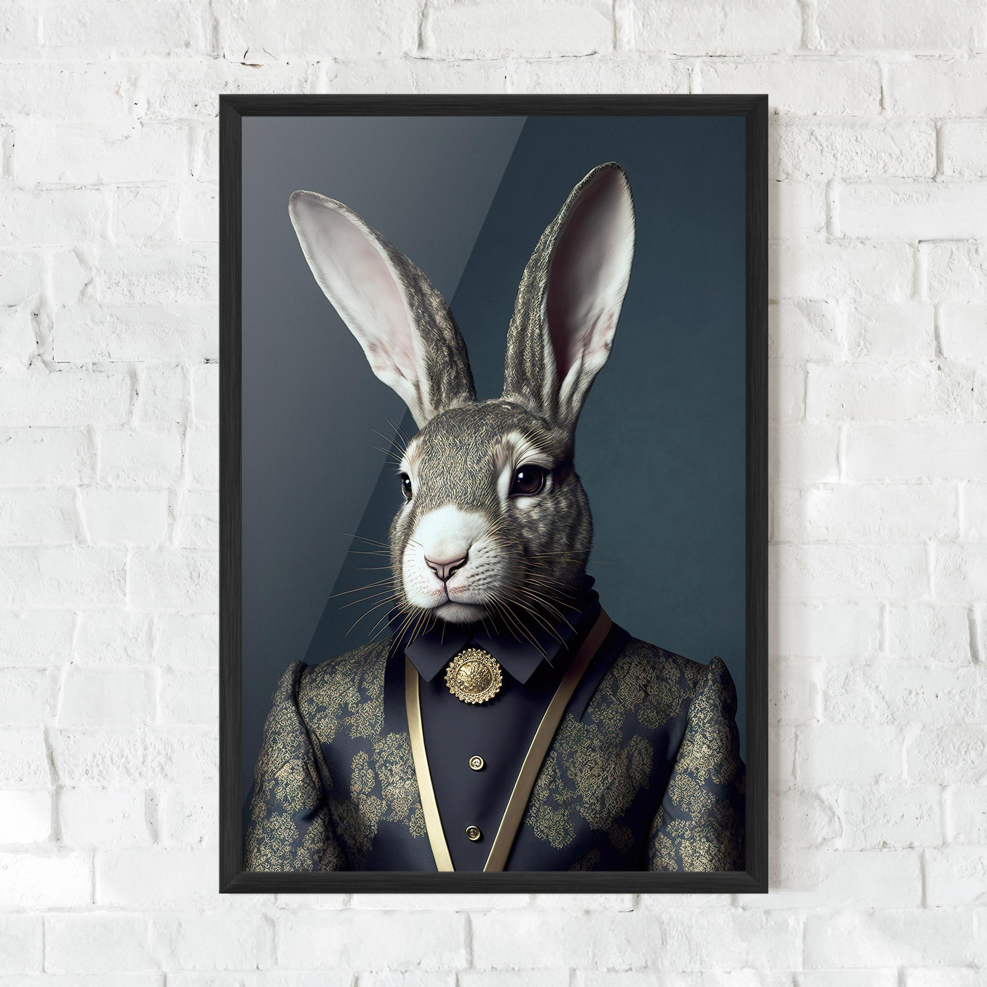 Рамкиран постер Elegant Rabbit mockup 0
