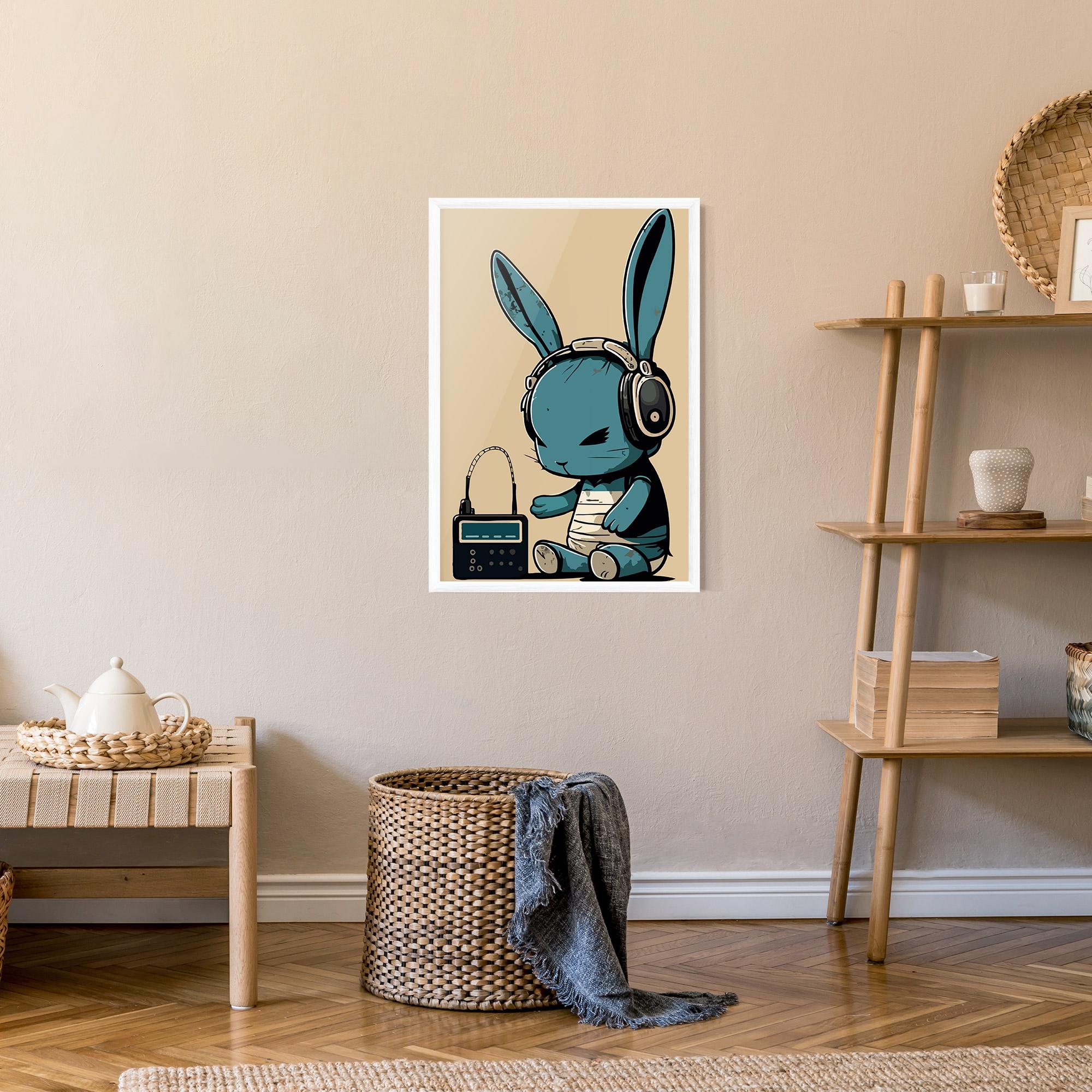 Рамкиран постер Blue Baby Bunny mockup 9