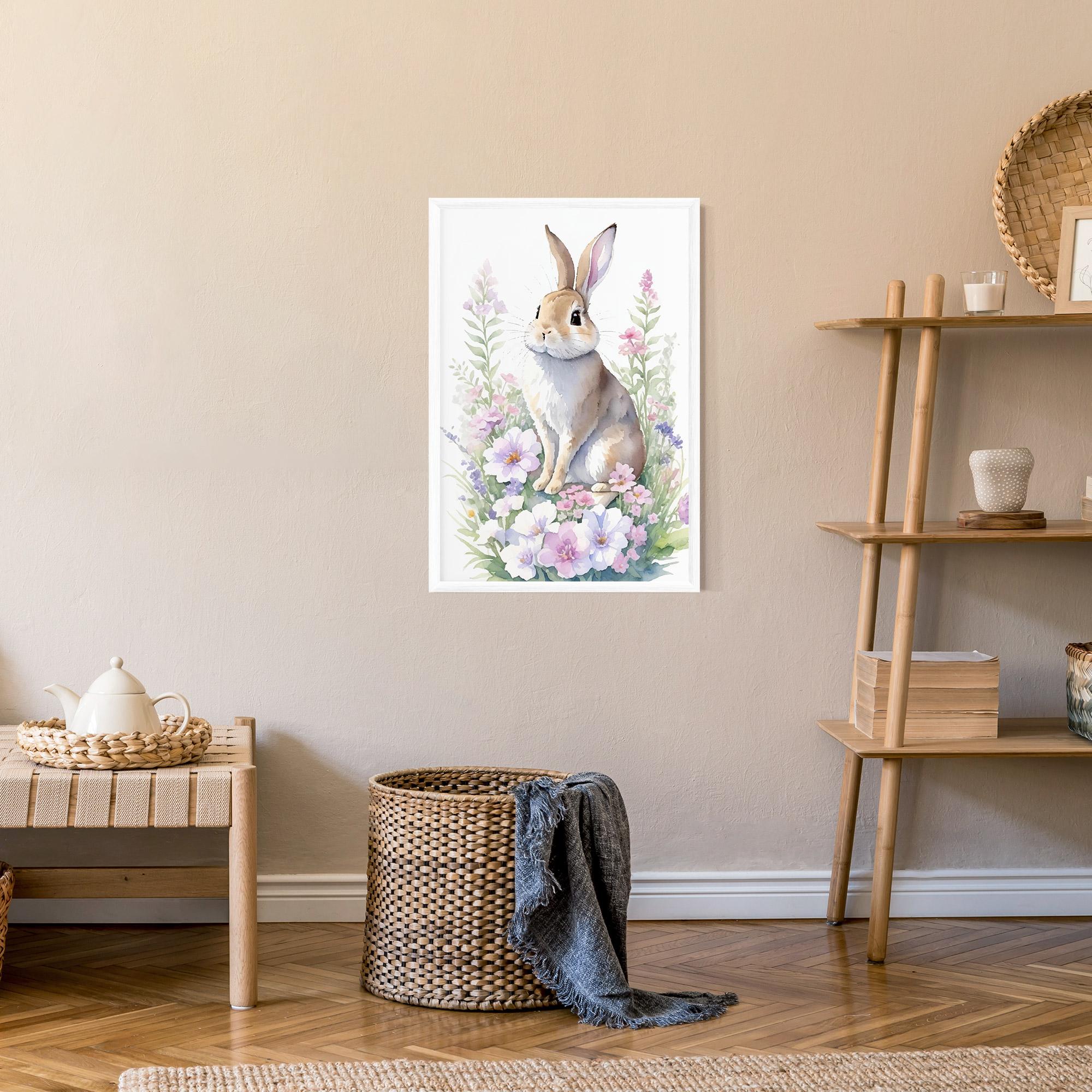 Рамкиран постер Pretty Cute Bunny mockup 9