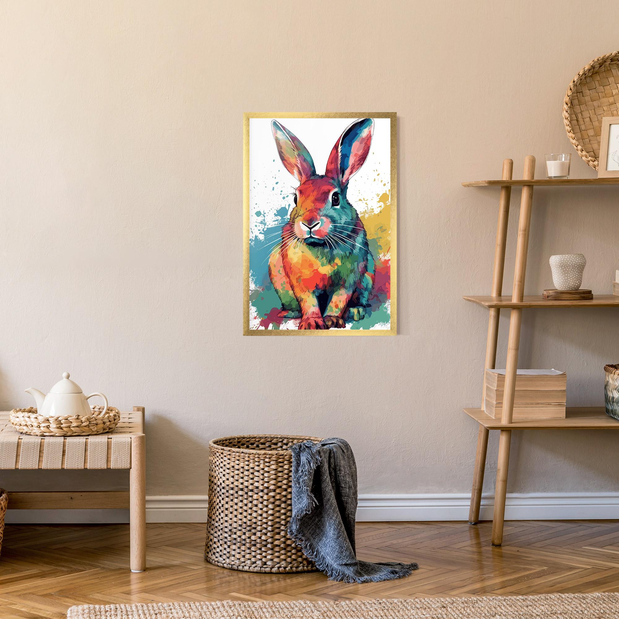 Рамкиран постер Brush Rabbit mockup 9