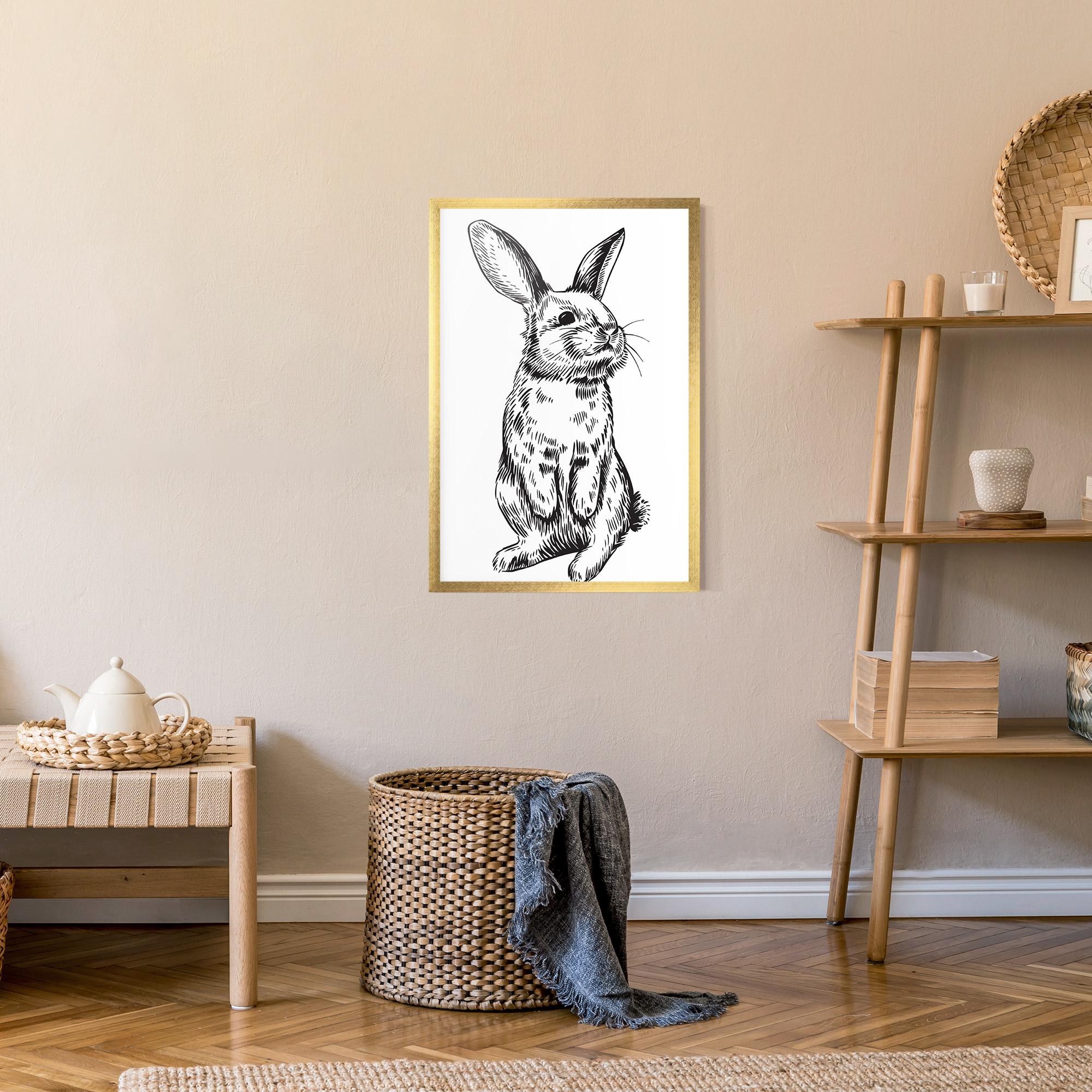 Рамкиран постер Cute Bunny mockup 9