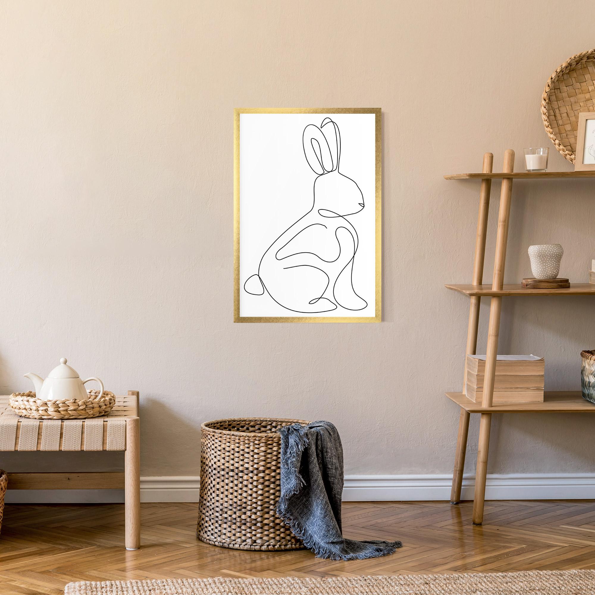Рамкиран постер Cute Rabbit mockup 9