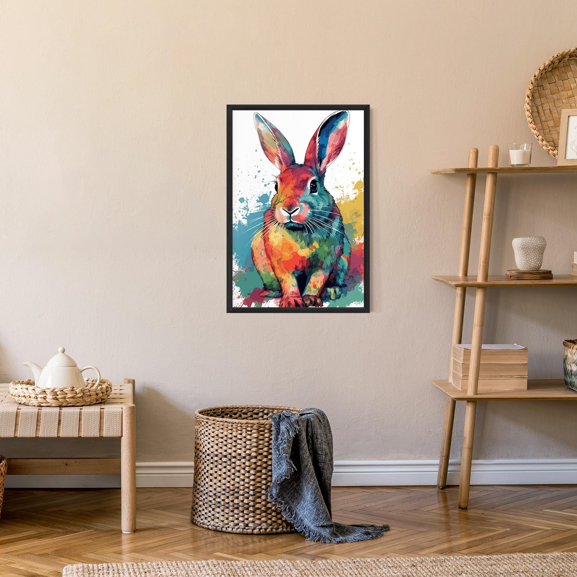 Рамкиран постер Brush Rabbit mockup 9