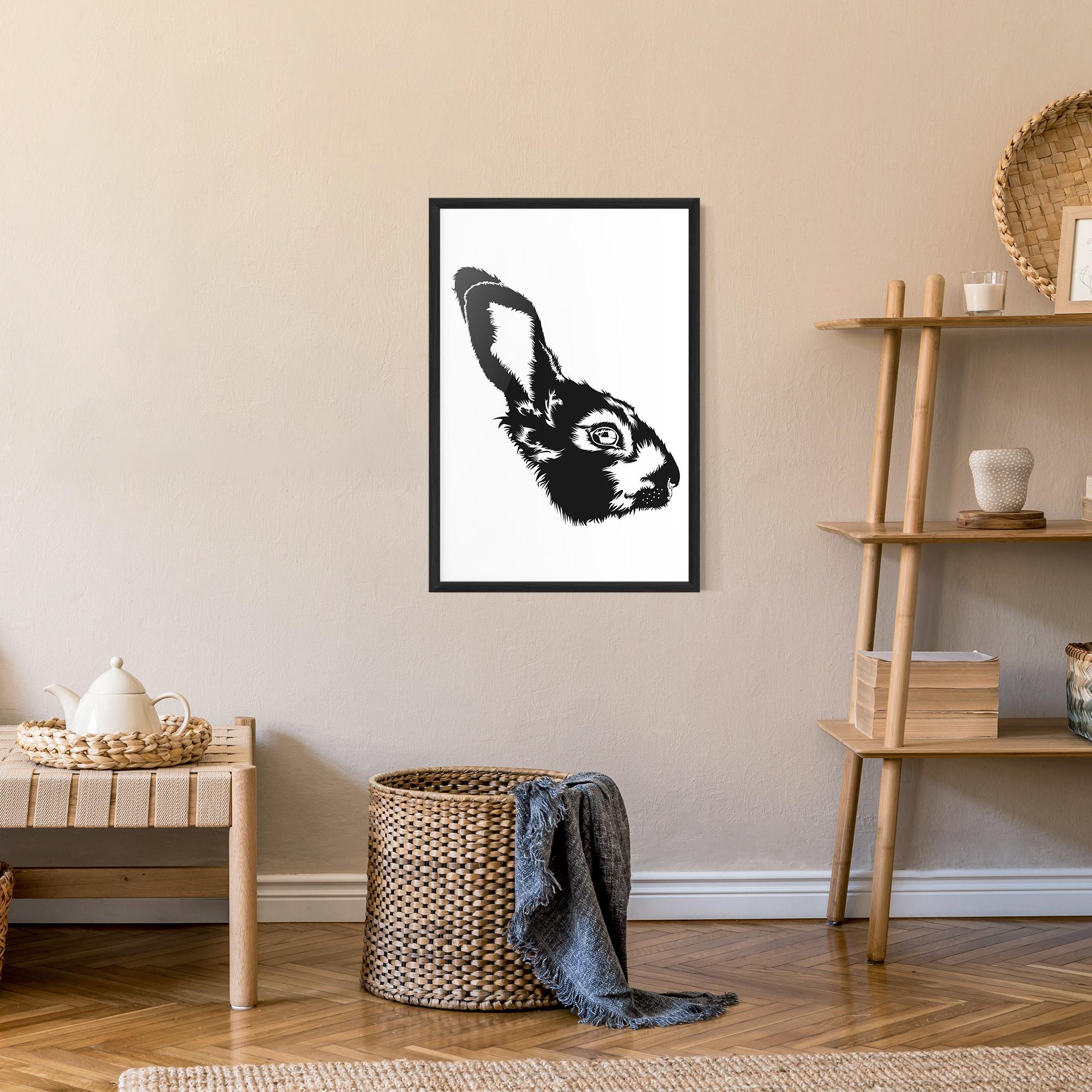 Рамкиран постер Rabbit Head mockup 9