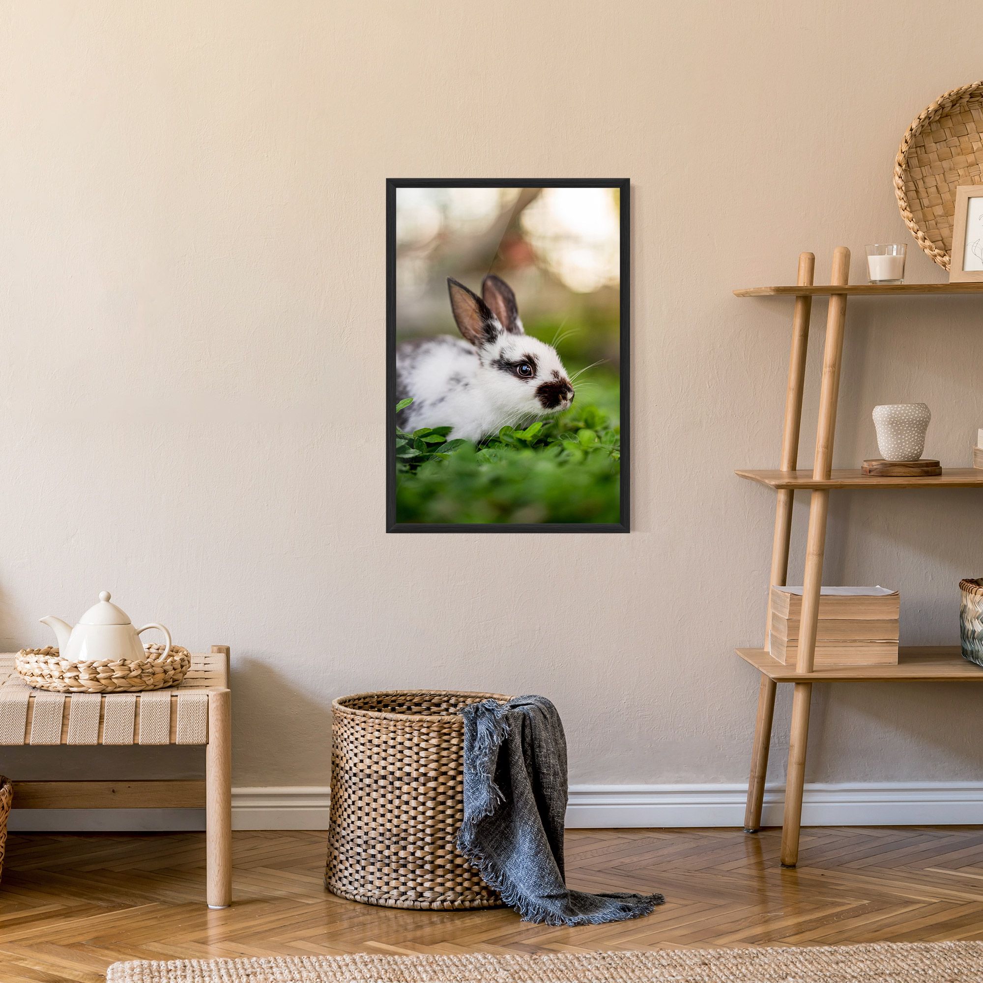 White Black Bunny mockup 9