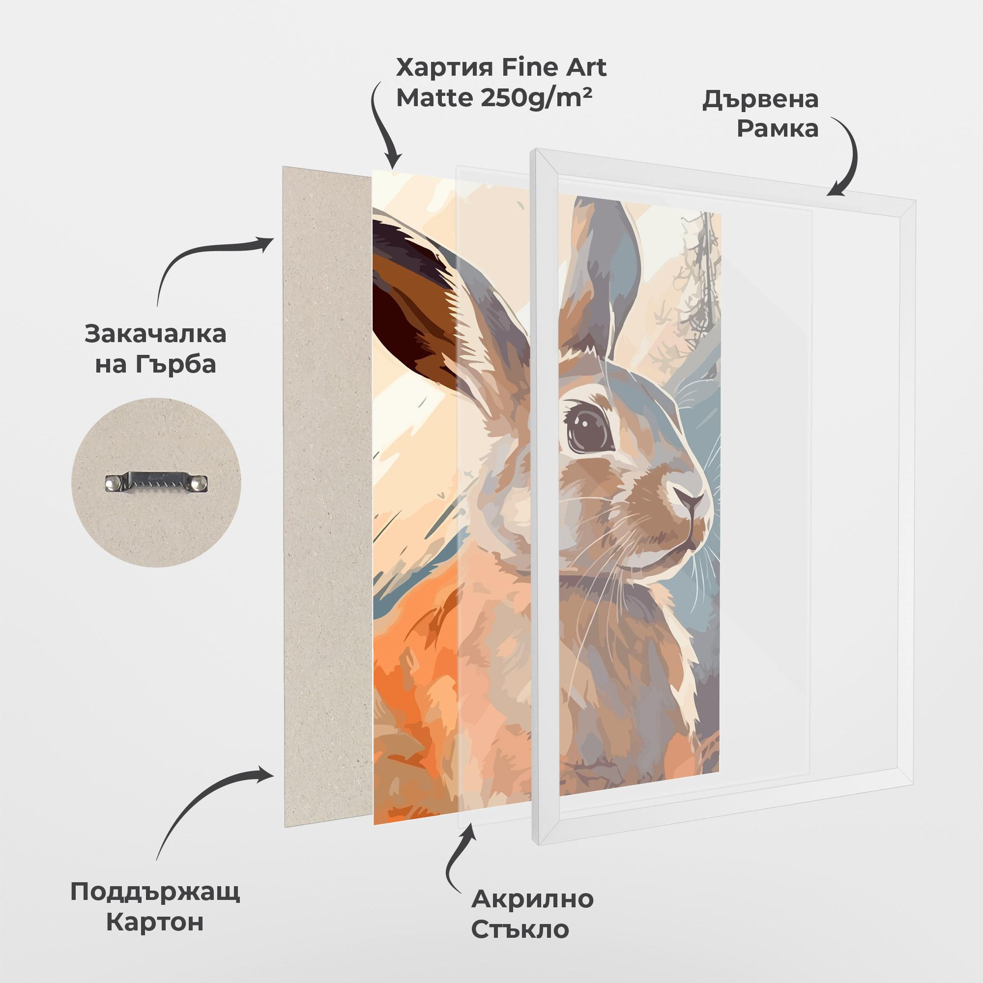 Рамкиран постер Anime Rabbit mockup 1