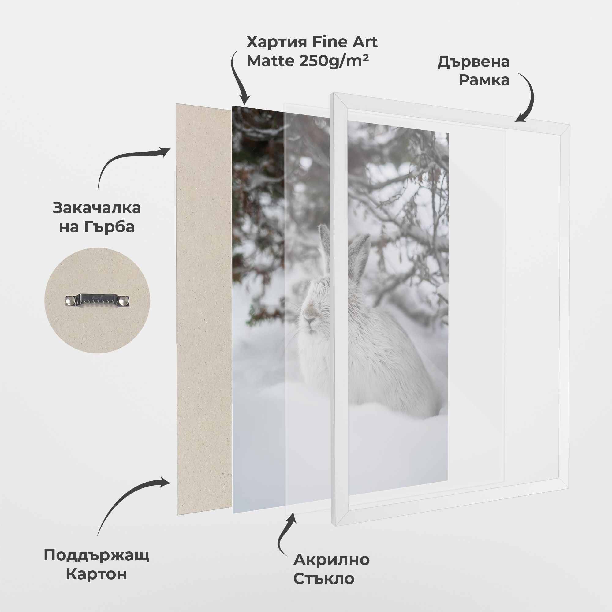 Bunny In Snow mockup 1