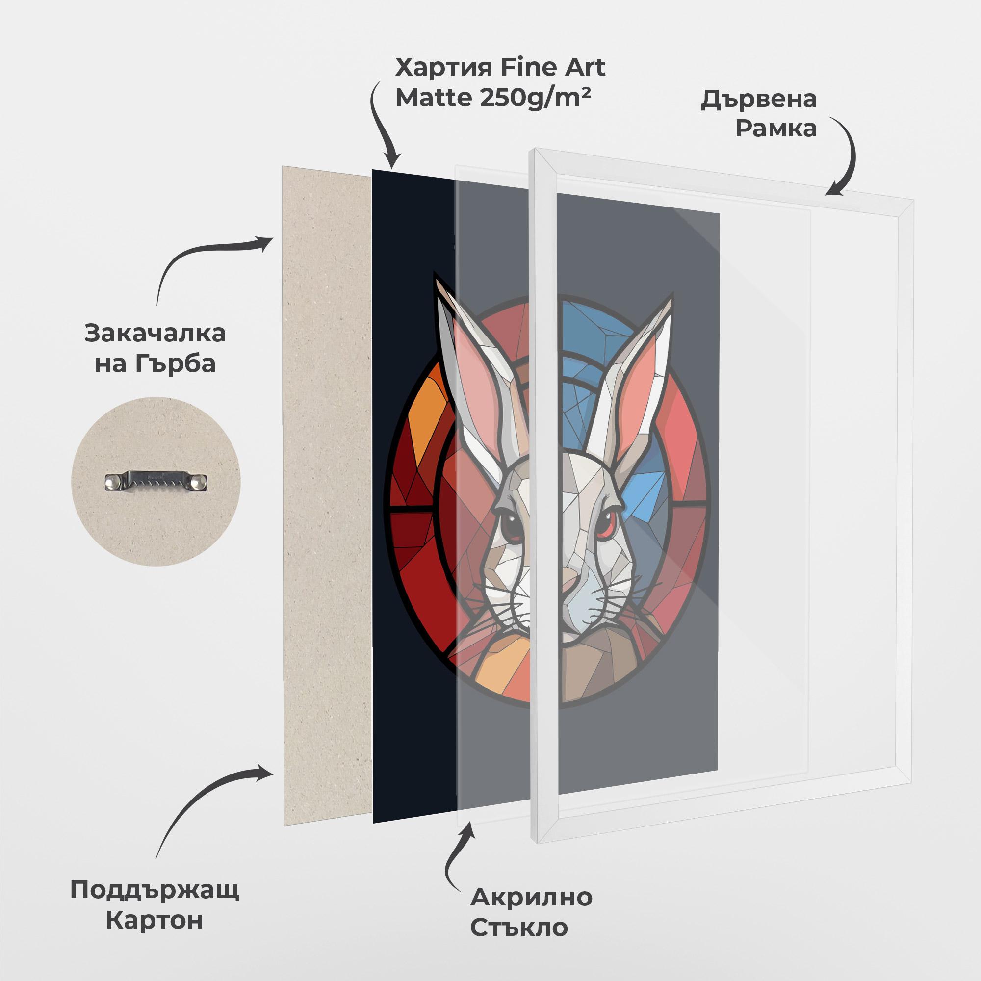 Рамкиран постер Bunny mockup 1