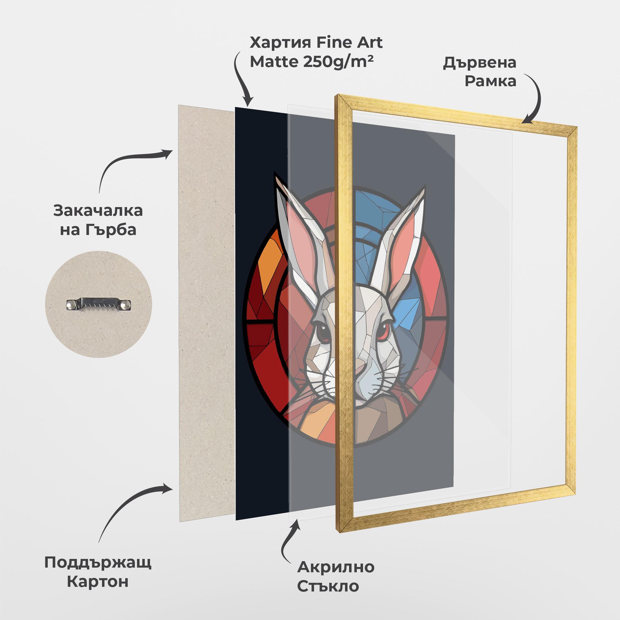 Рамкиран постер Bunny mockup 1