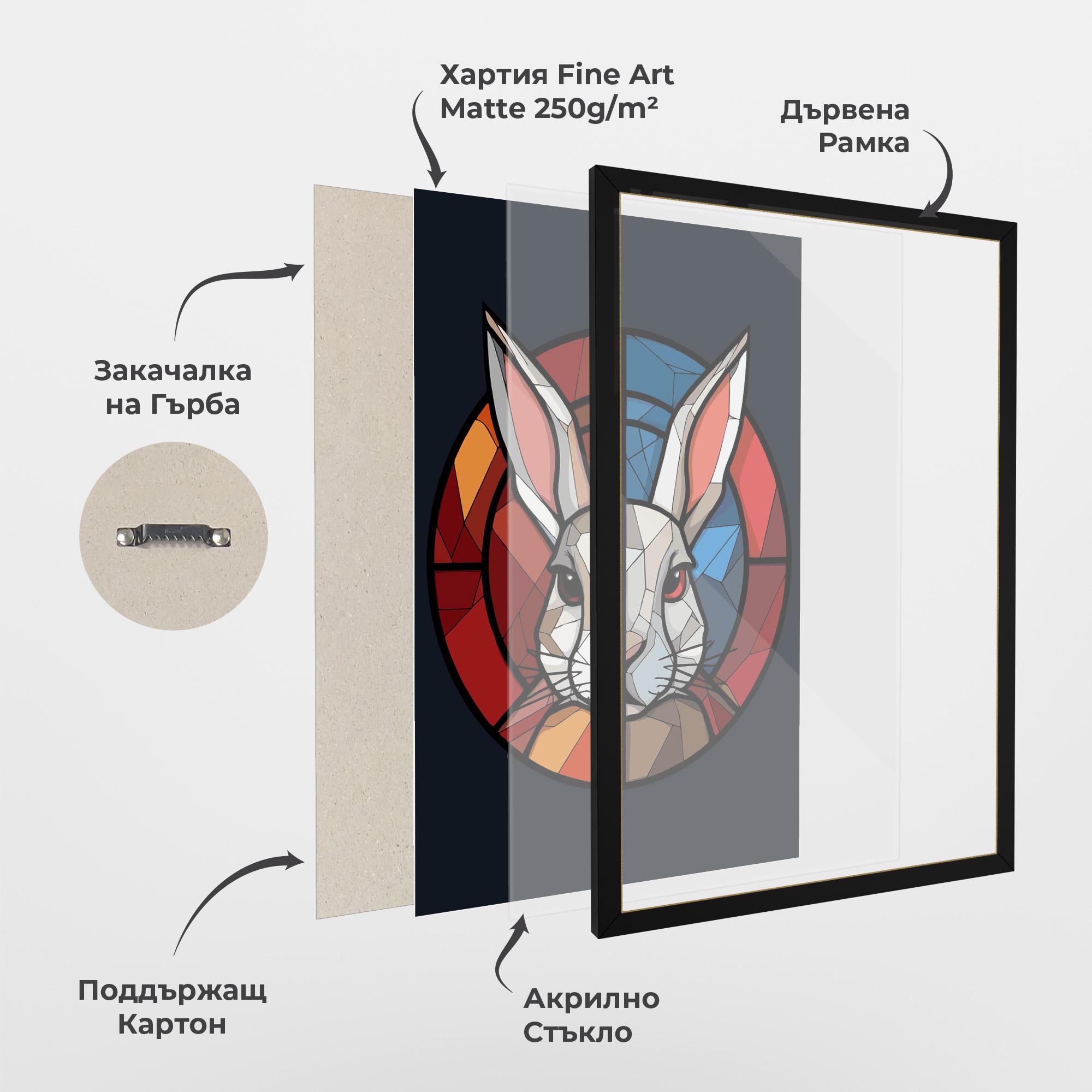 Рамкиран постер Bunny mockup 1