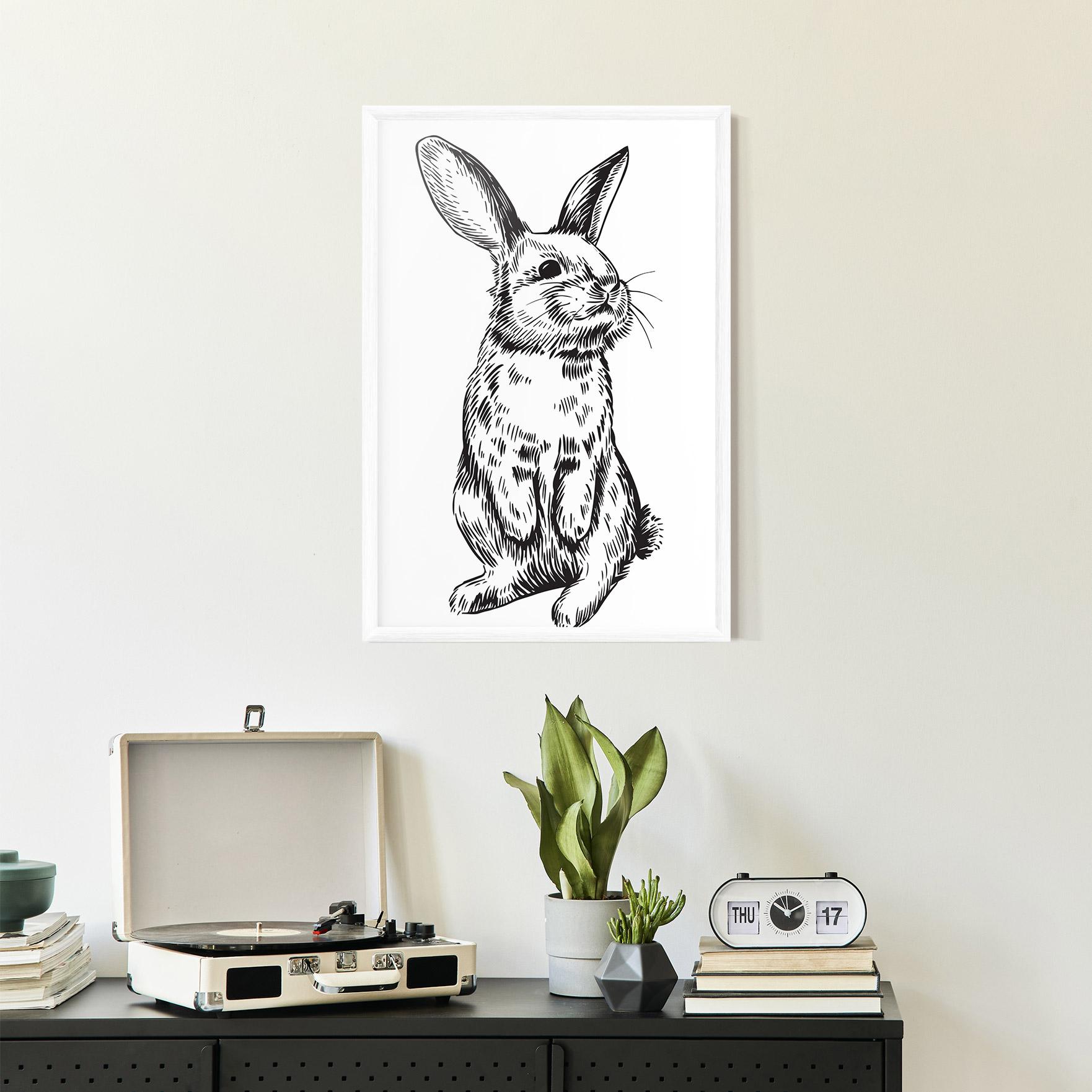 Рамкиран постер Cute Bunny mockup 2