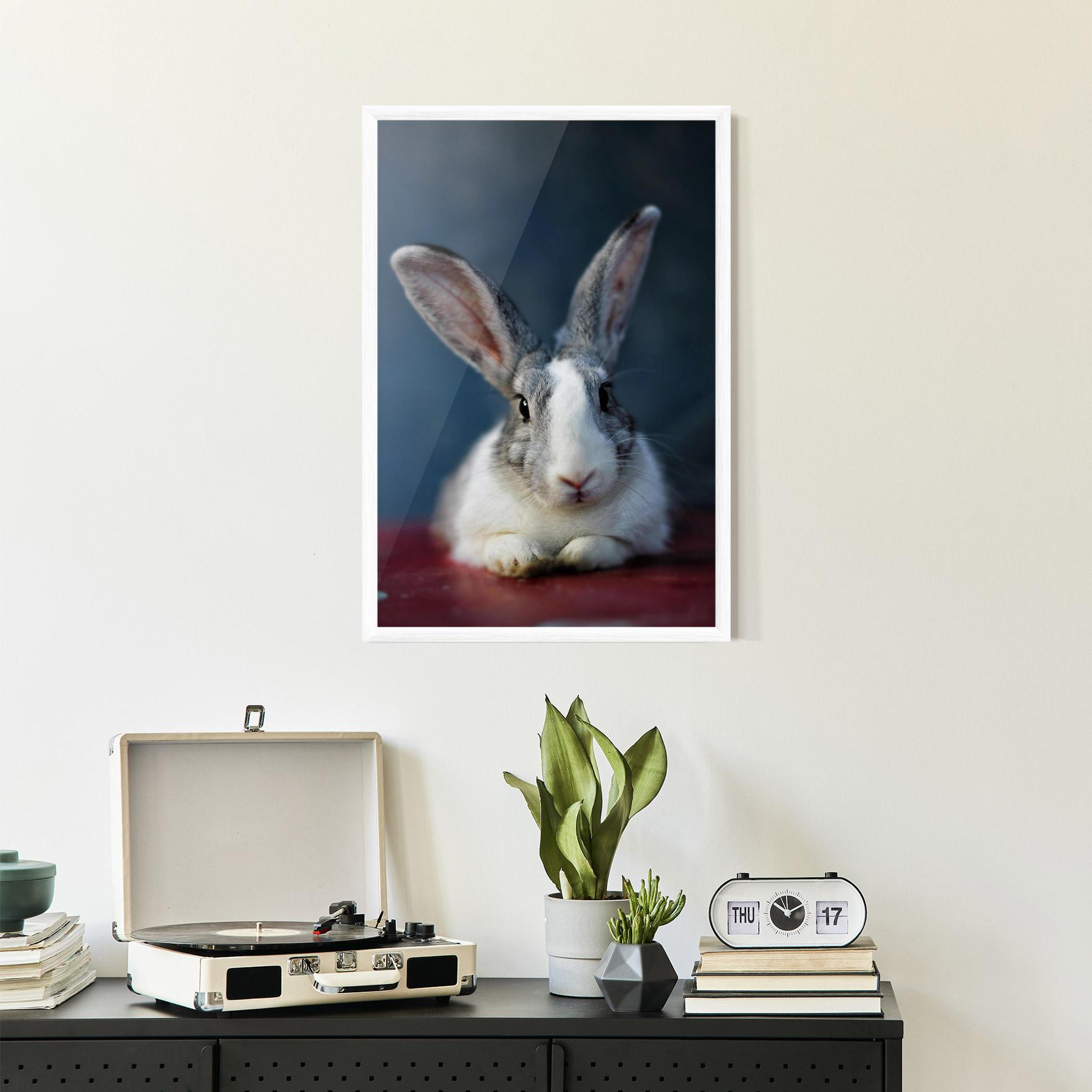 Рамкиран постер Cute Grey Bunny mockup 2
