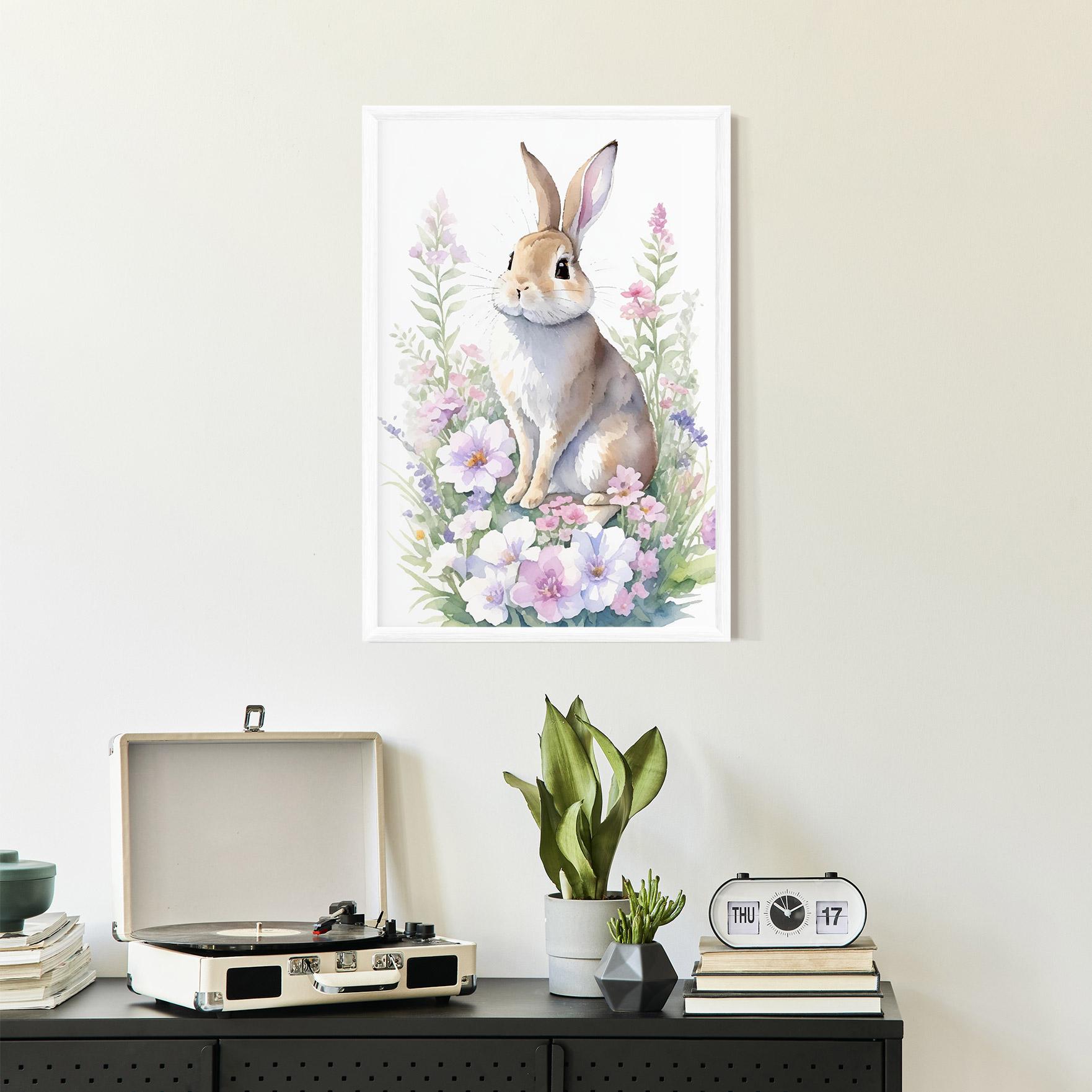 Рамкиран постер Pretty Cute Bunny mockup 2