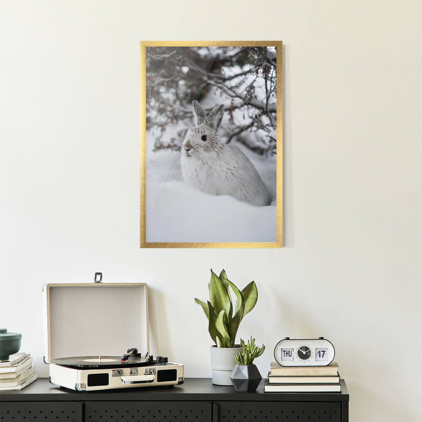 Bunny In Snow mockup 2