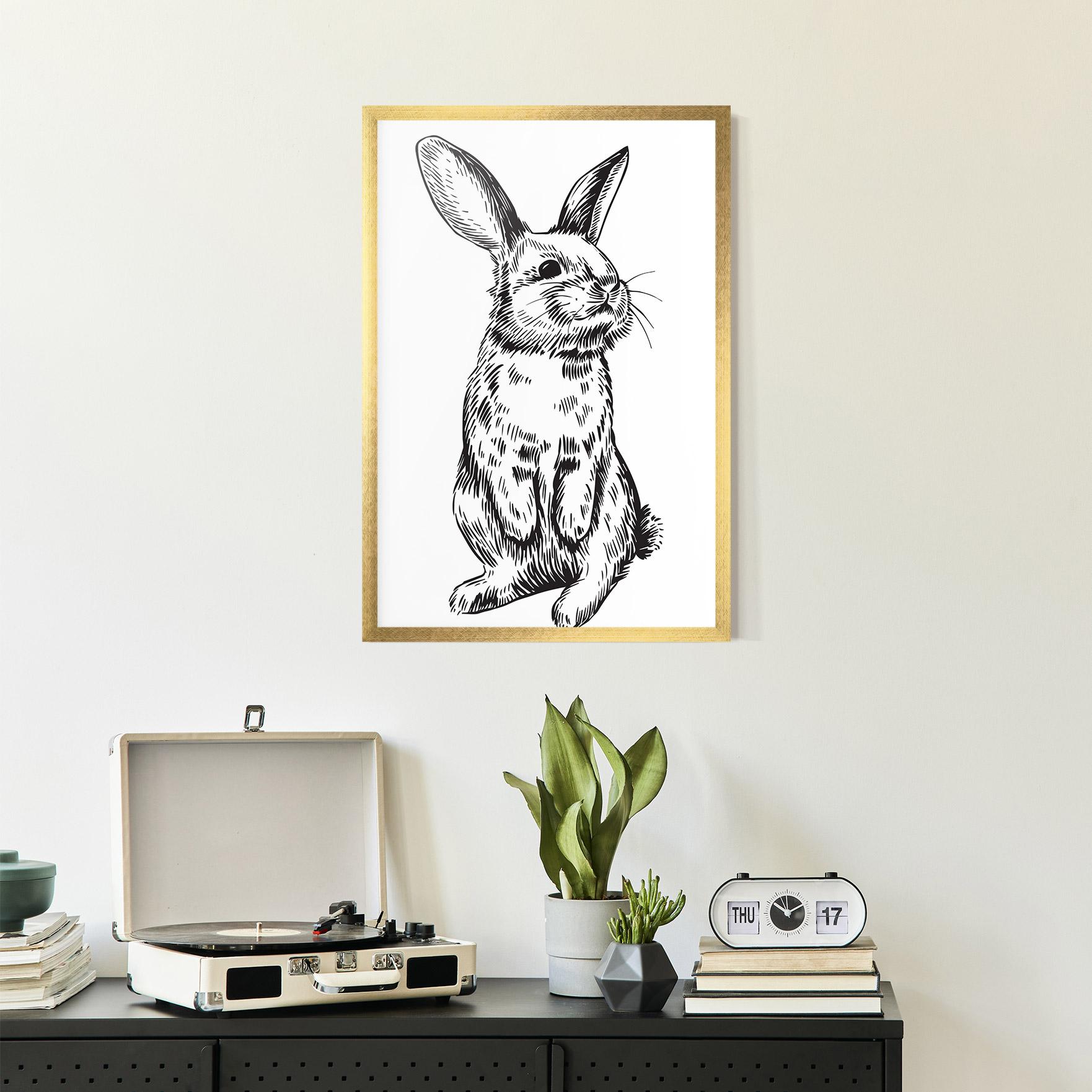 Рамкиран постер Cute Bunny mockup 2
