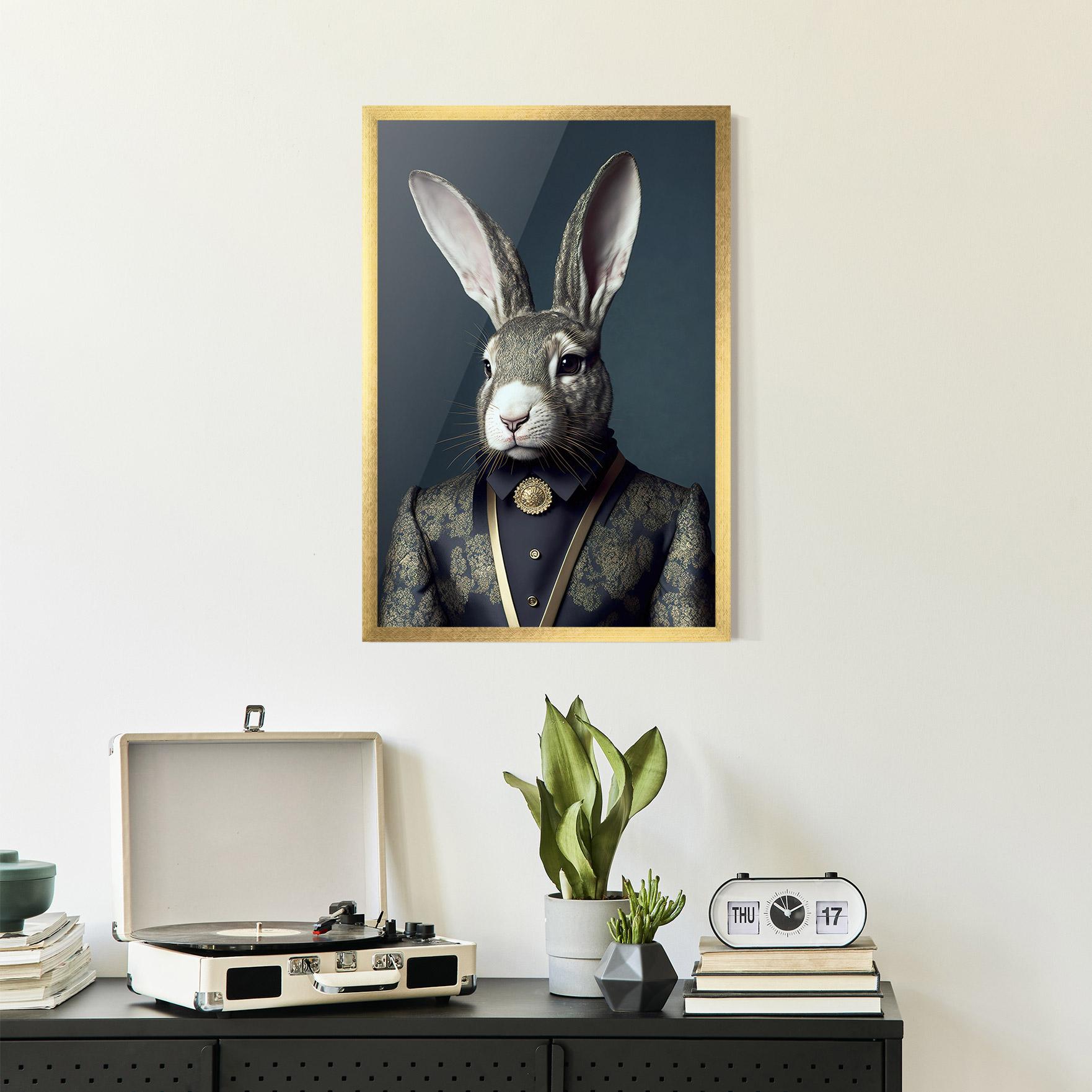 Рамкиран постер Elegant Rabbit mockup 2