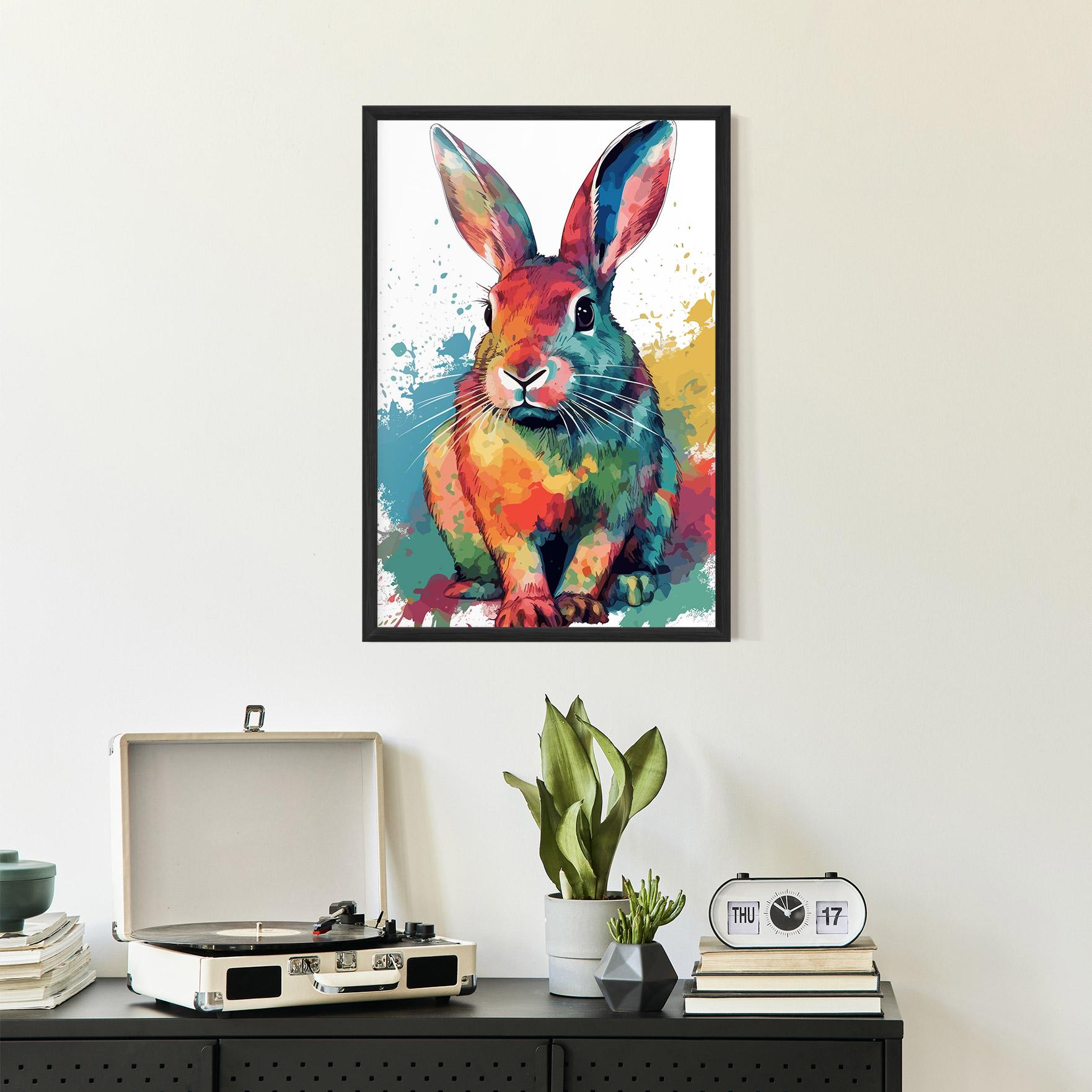 Рамкиран постер Brush Rabbit mockup 2