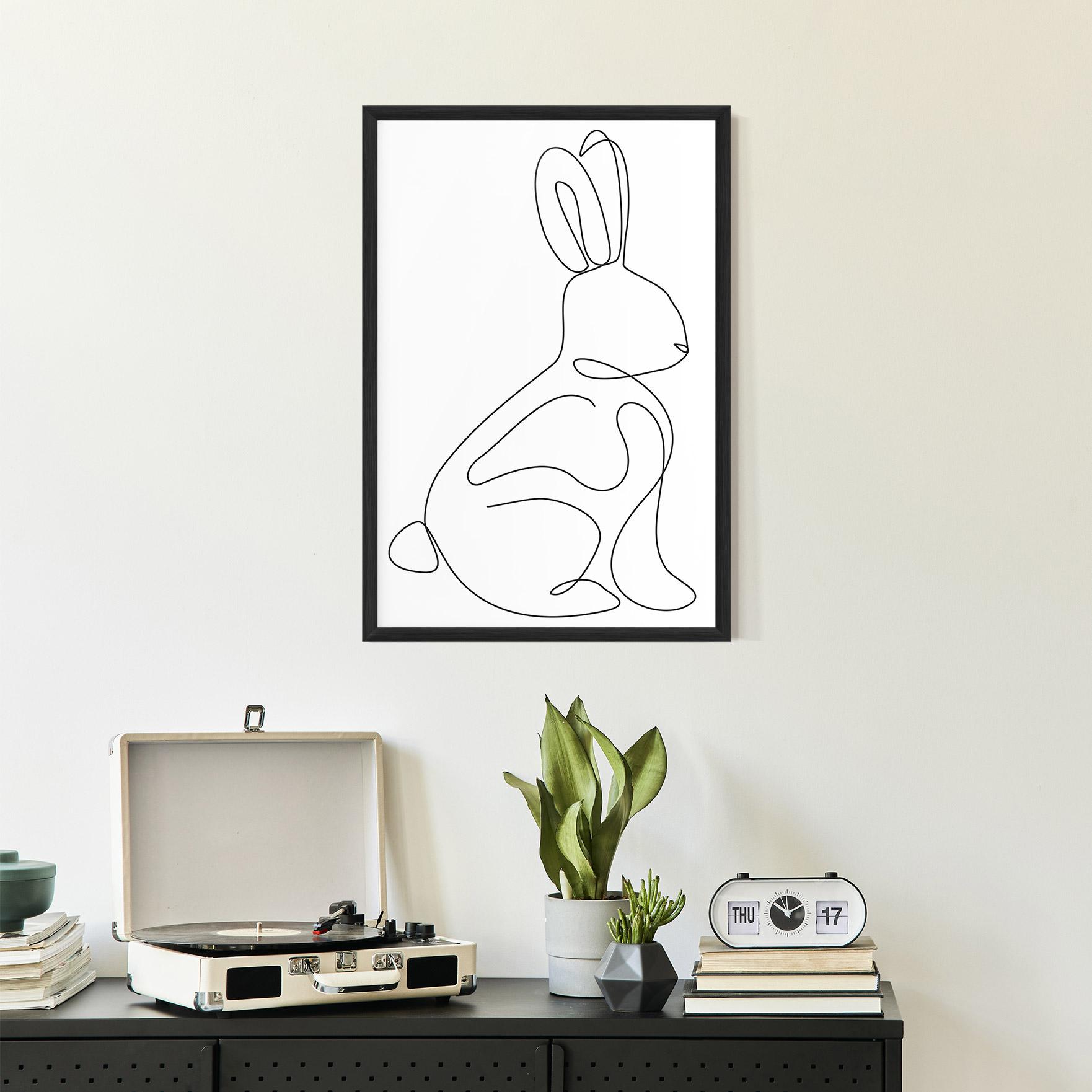 Рамкиран постер Cute Rabbit mockup 2