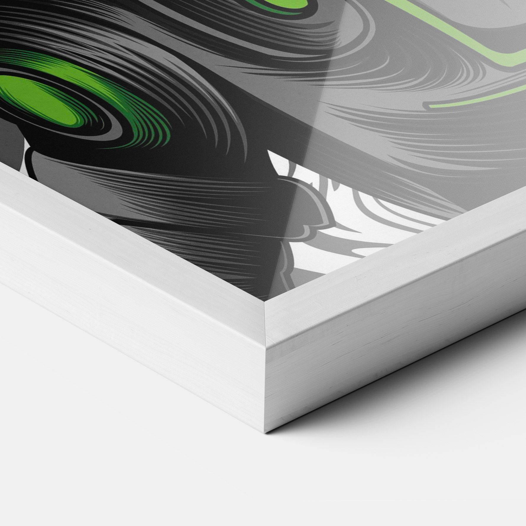 Cyborg Green Bunny mockup 3