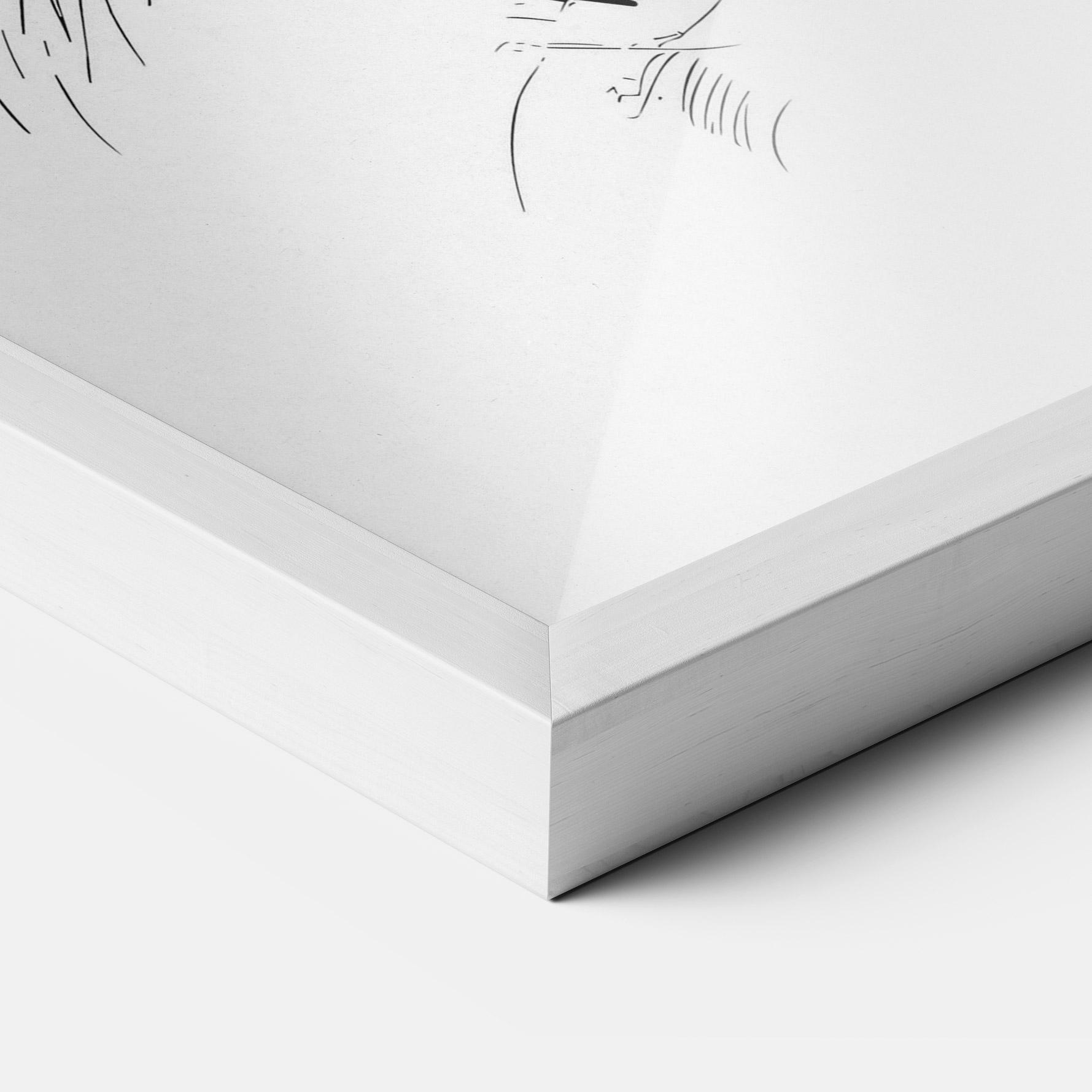 Рамкиран постер Rabbit Looking mockup 3