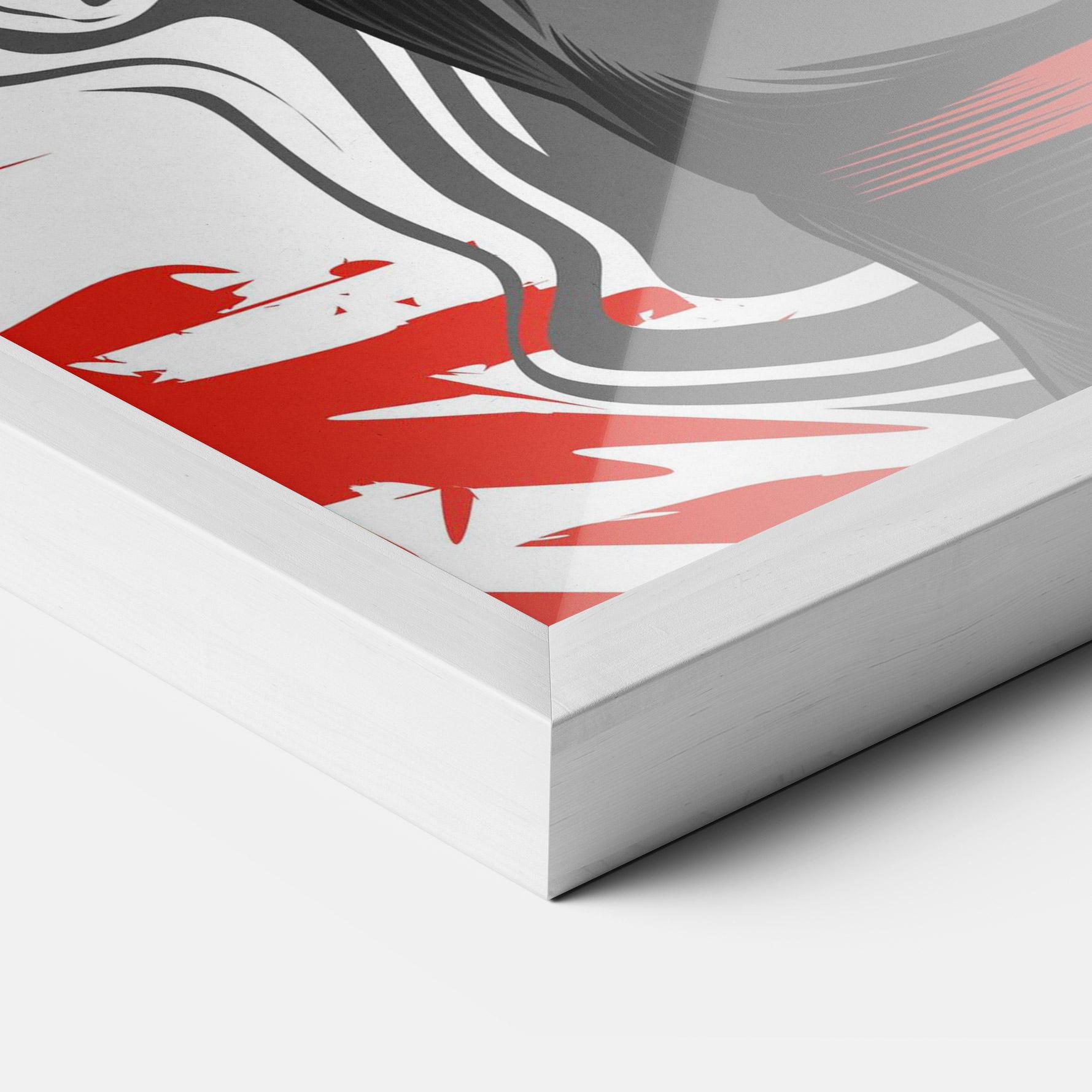 Рамкиран постер Red Robot Bunny mockup 3