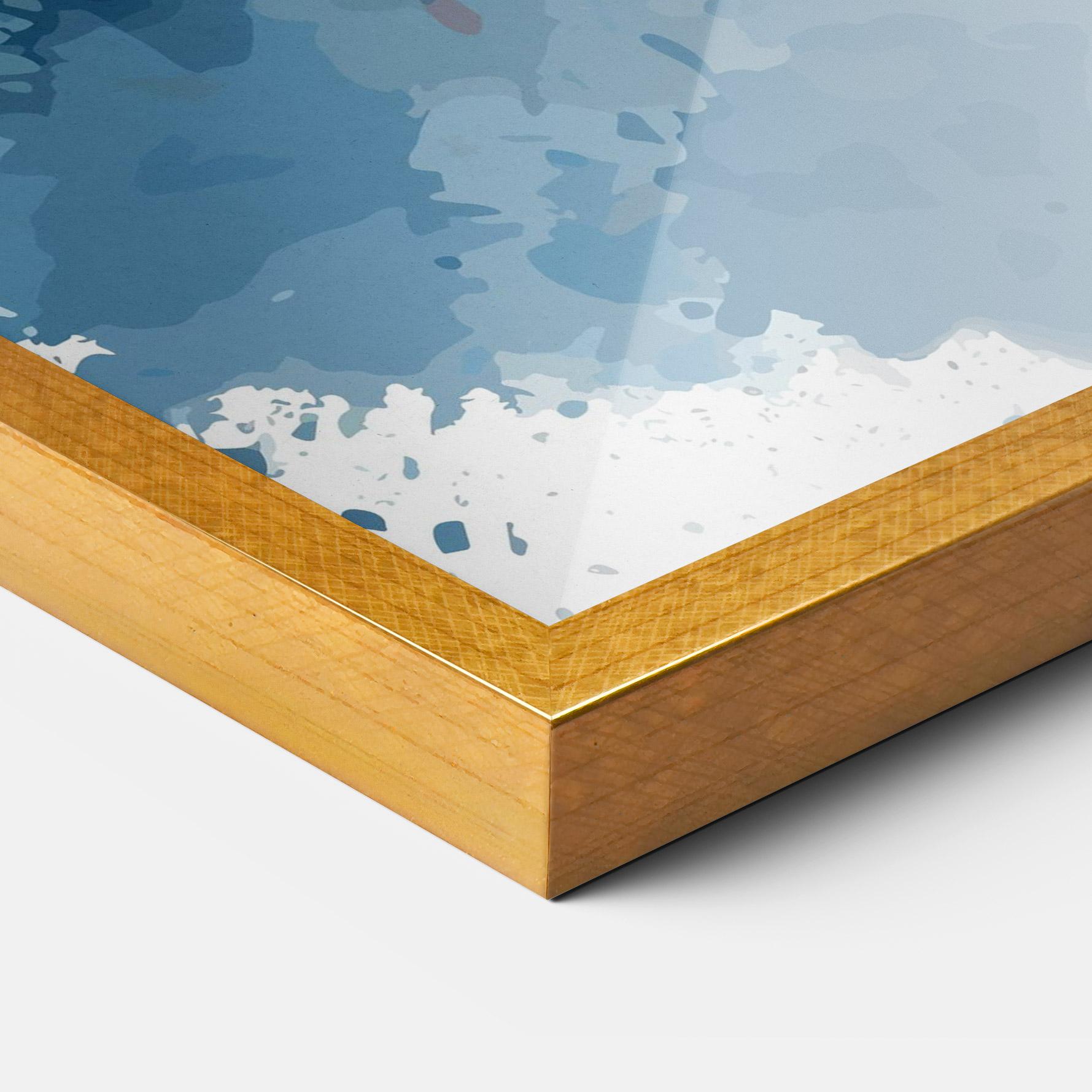 Рамкиран постер Bunny Art Splash mockup 3