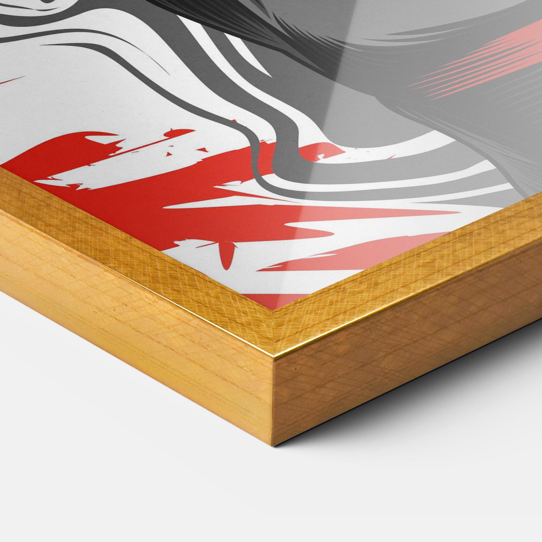 Рамкиран постер Red Robot Bunny mockup 3