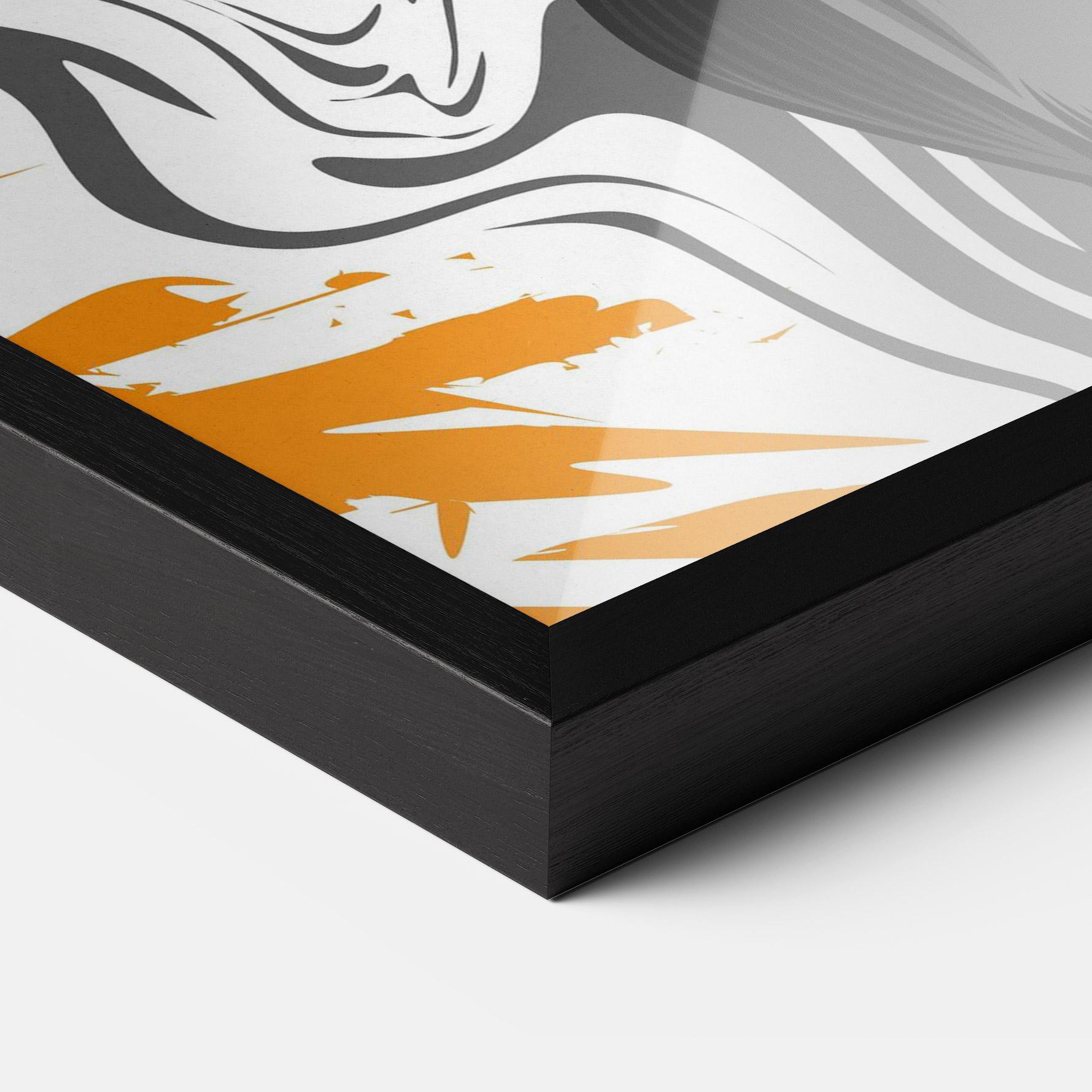 Рамкиран постер Cyborg Yellow Bunny mockup 3