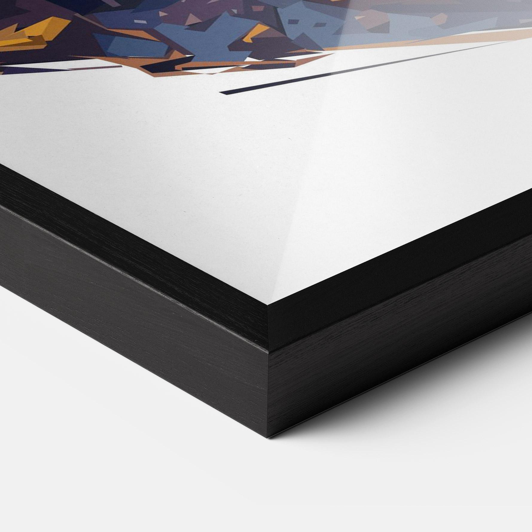 Рамкиран постер Orange Rabbit Headset mockup 3