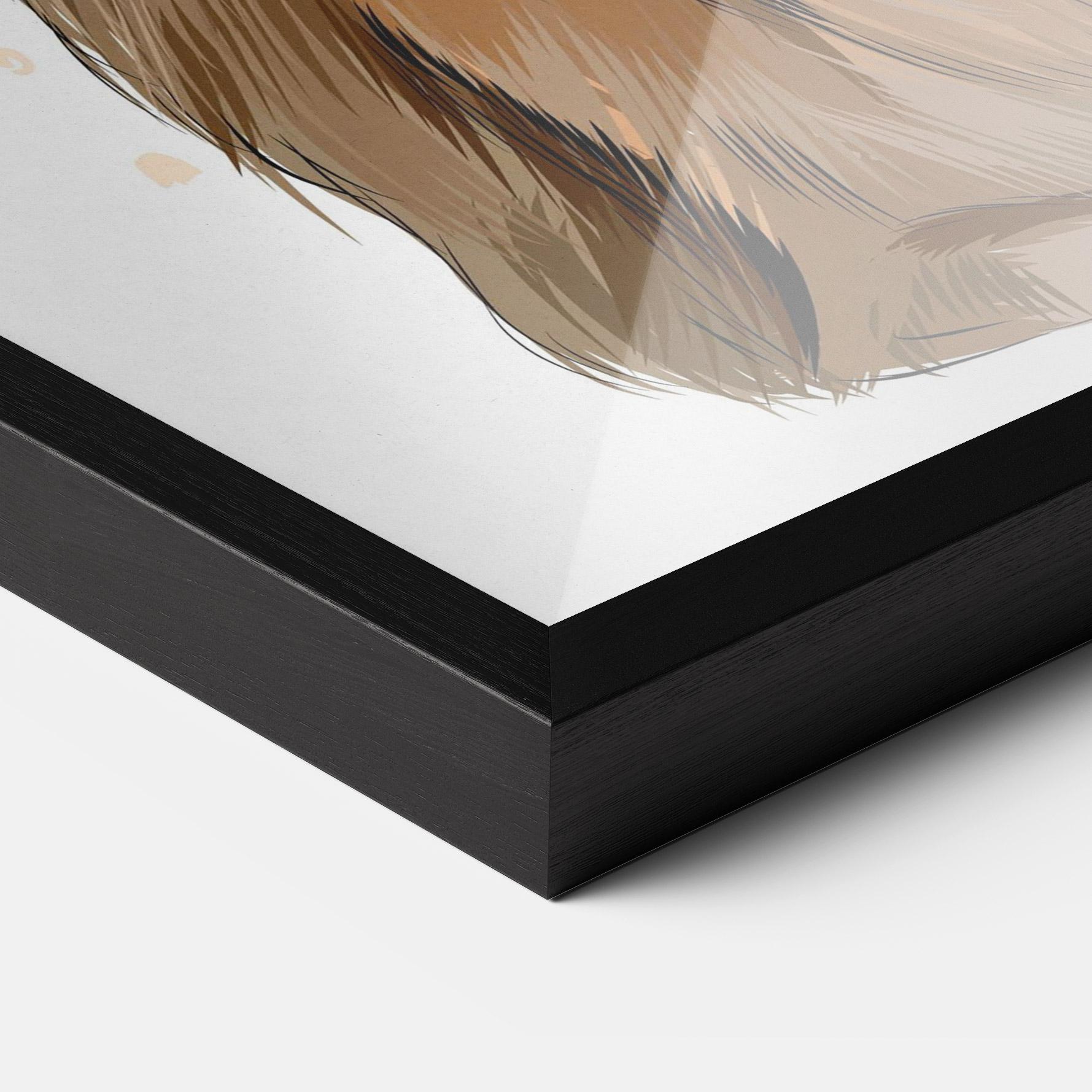 Рамкиран постер Painted Bunny mockup 3