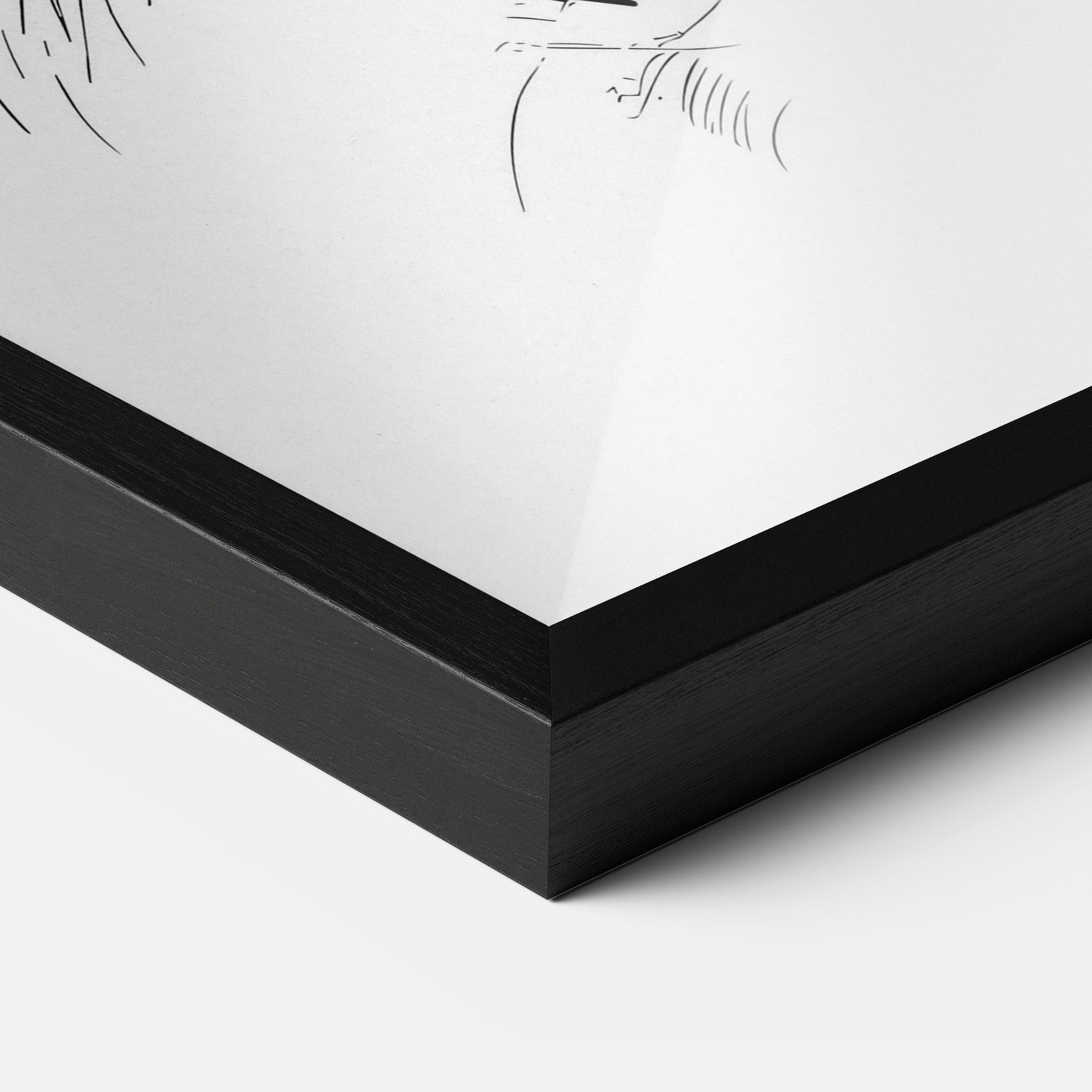 Рамкиран постер Rabbit Looking mockup 3