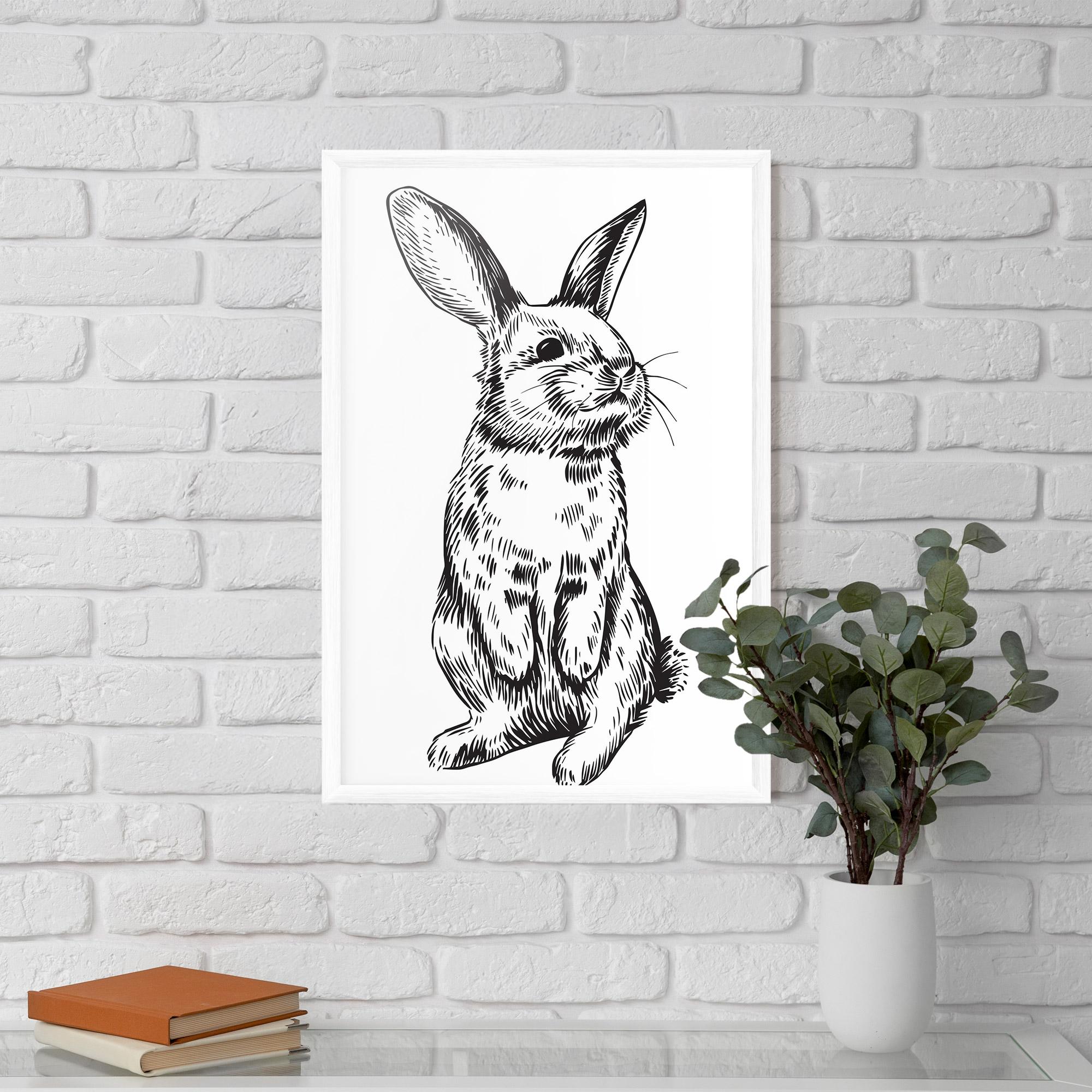 Рамкиран постер Cute Bunny mockup 5