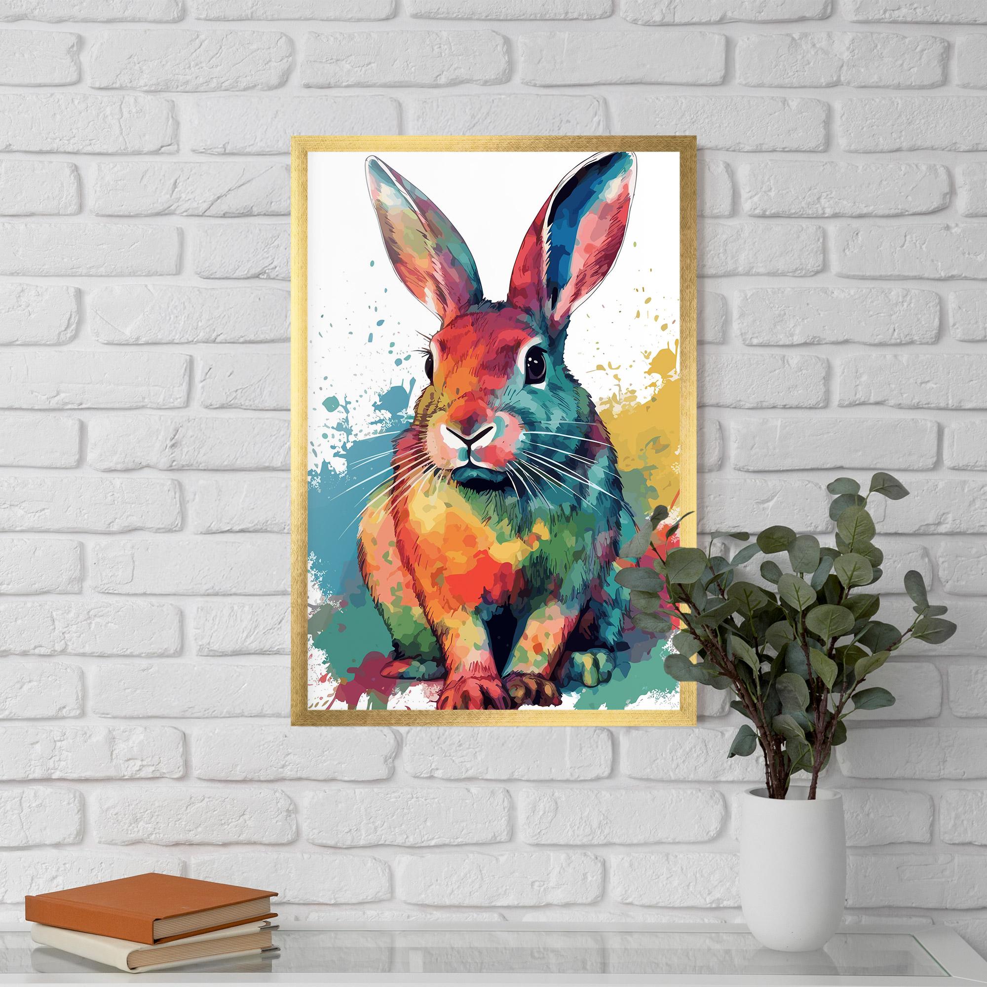 Рамкиран постер Brush Rabbit mockup 5