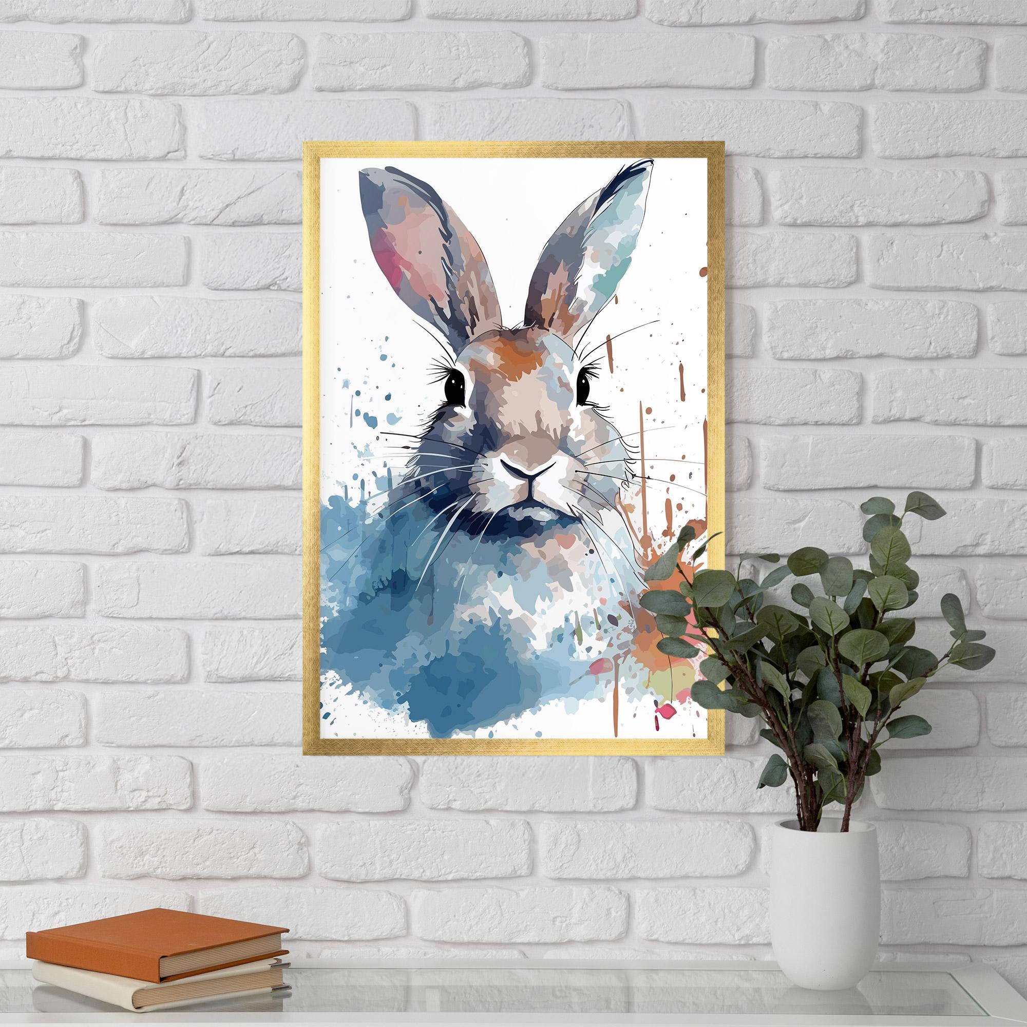 Рамкиран постер Bunny Art Splash mockup 5