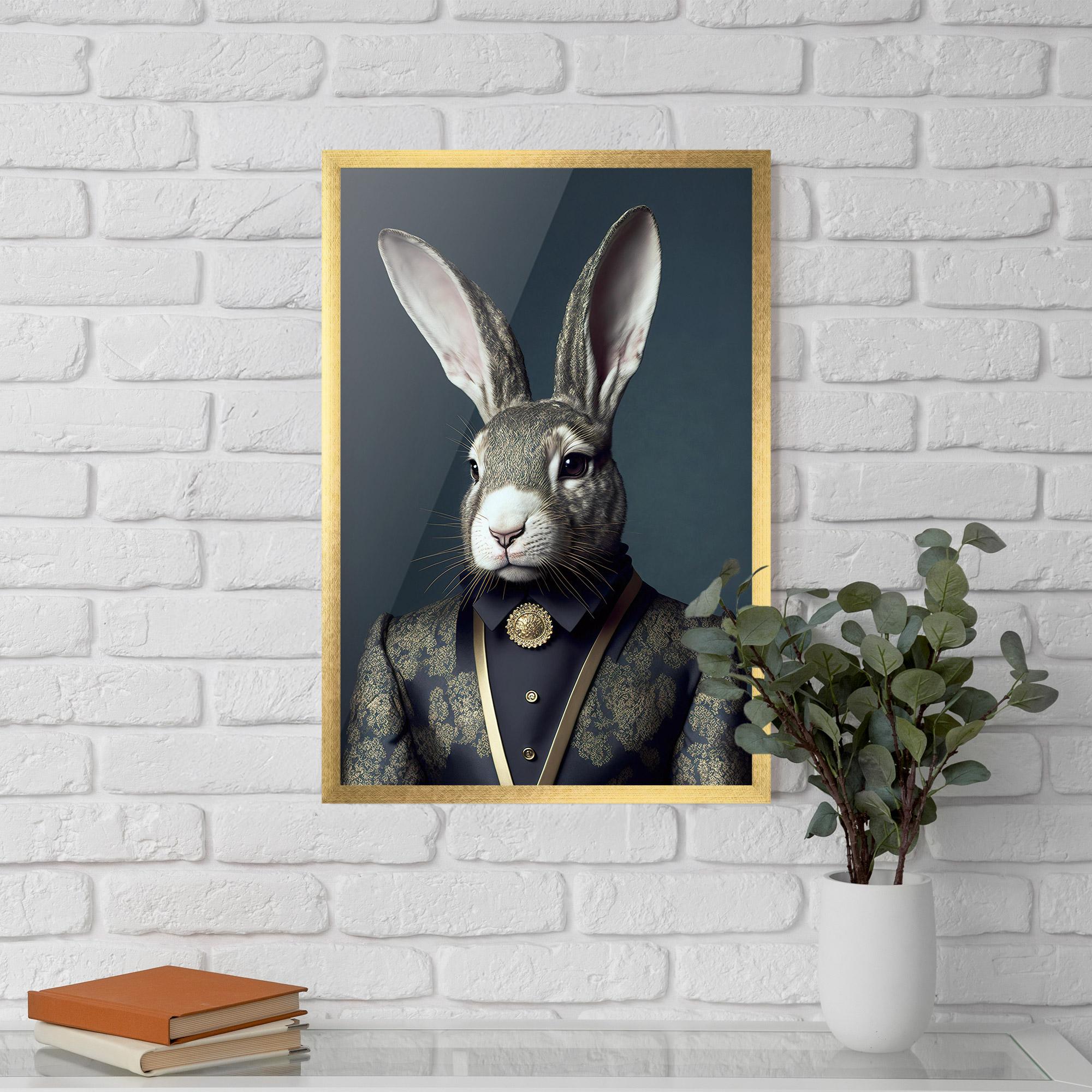 Рамкиран постер Elegant Rabbit mockup 5