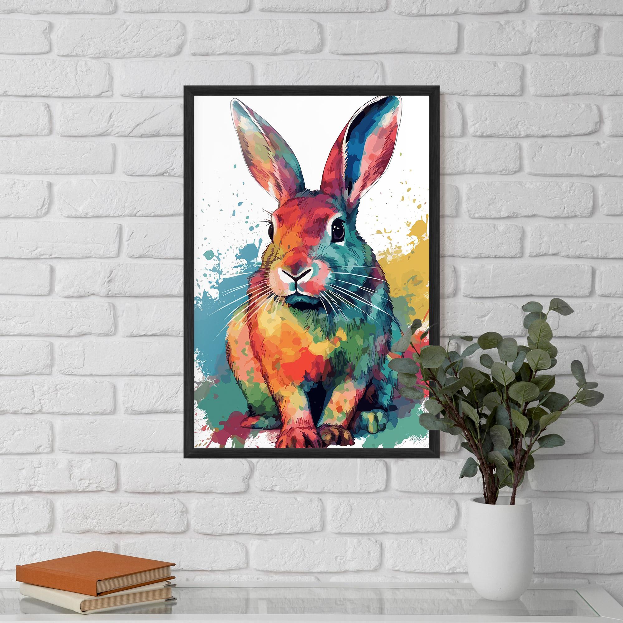 Рамкиран постер Brush Rabbit mockup 5
