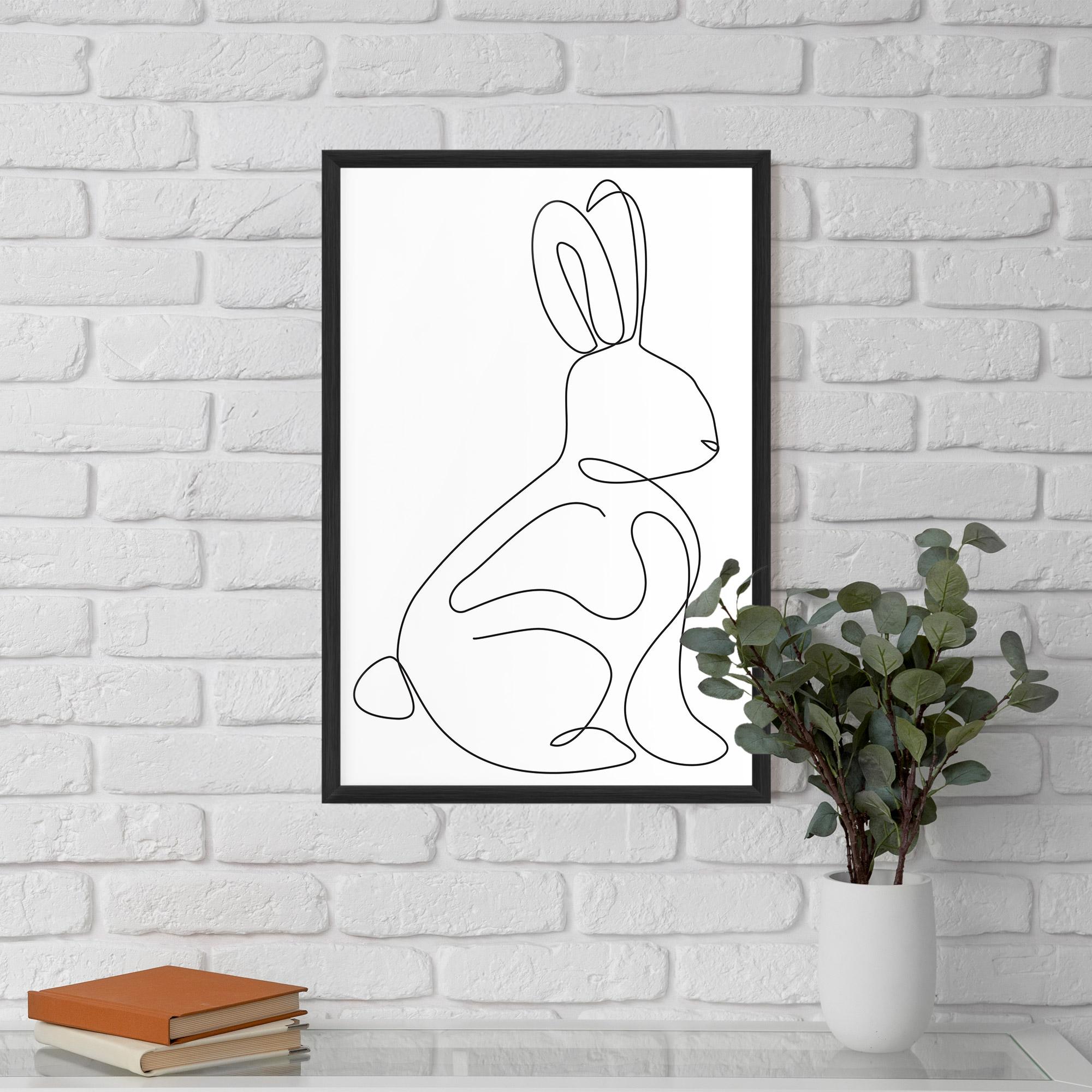 Рамкиран постер Cute Rabbit mockup 5