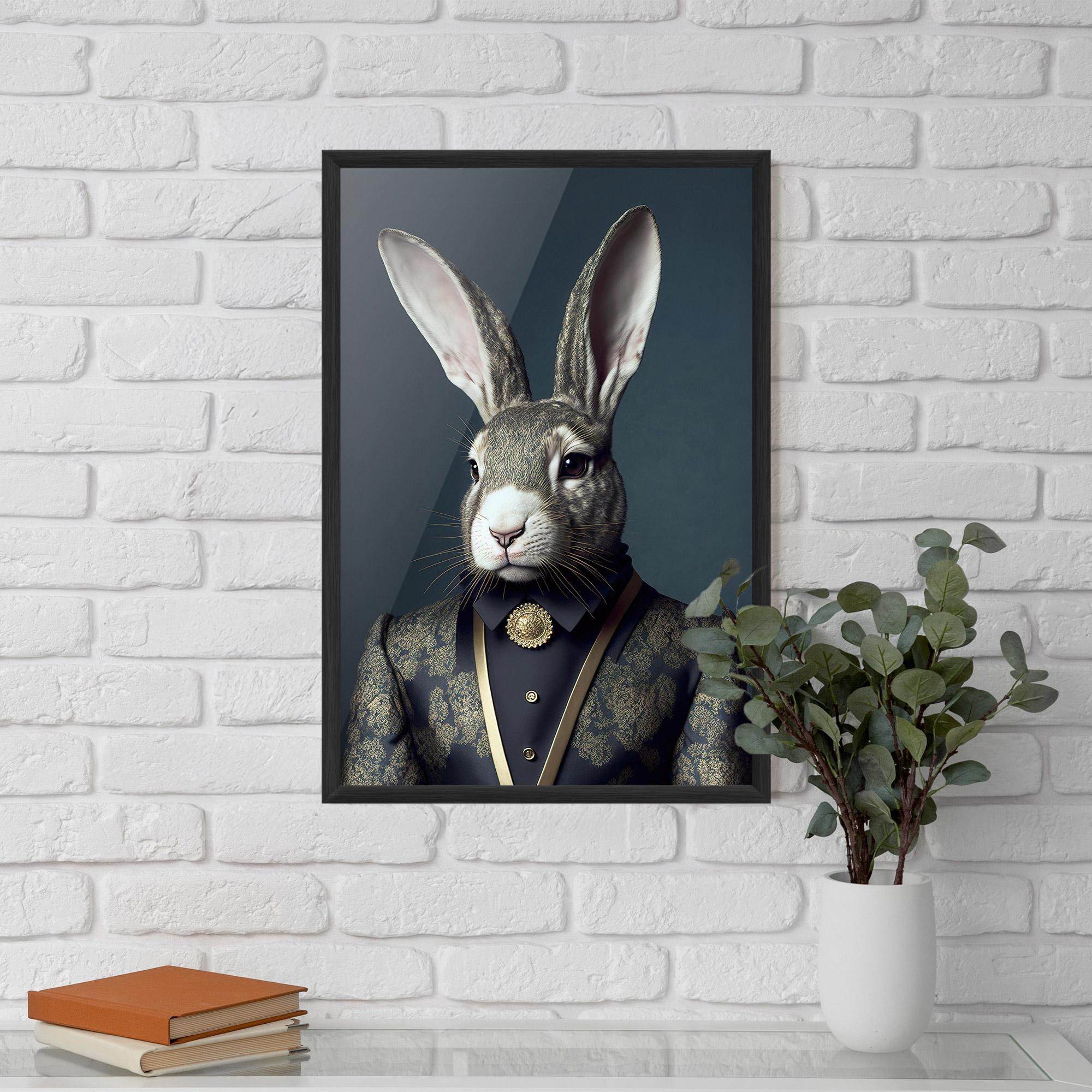 Рамкиран постер Elegant Rabbit mockup 5