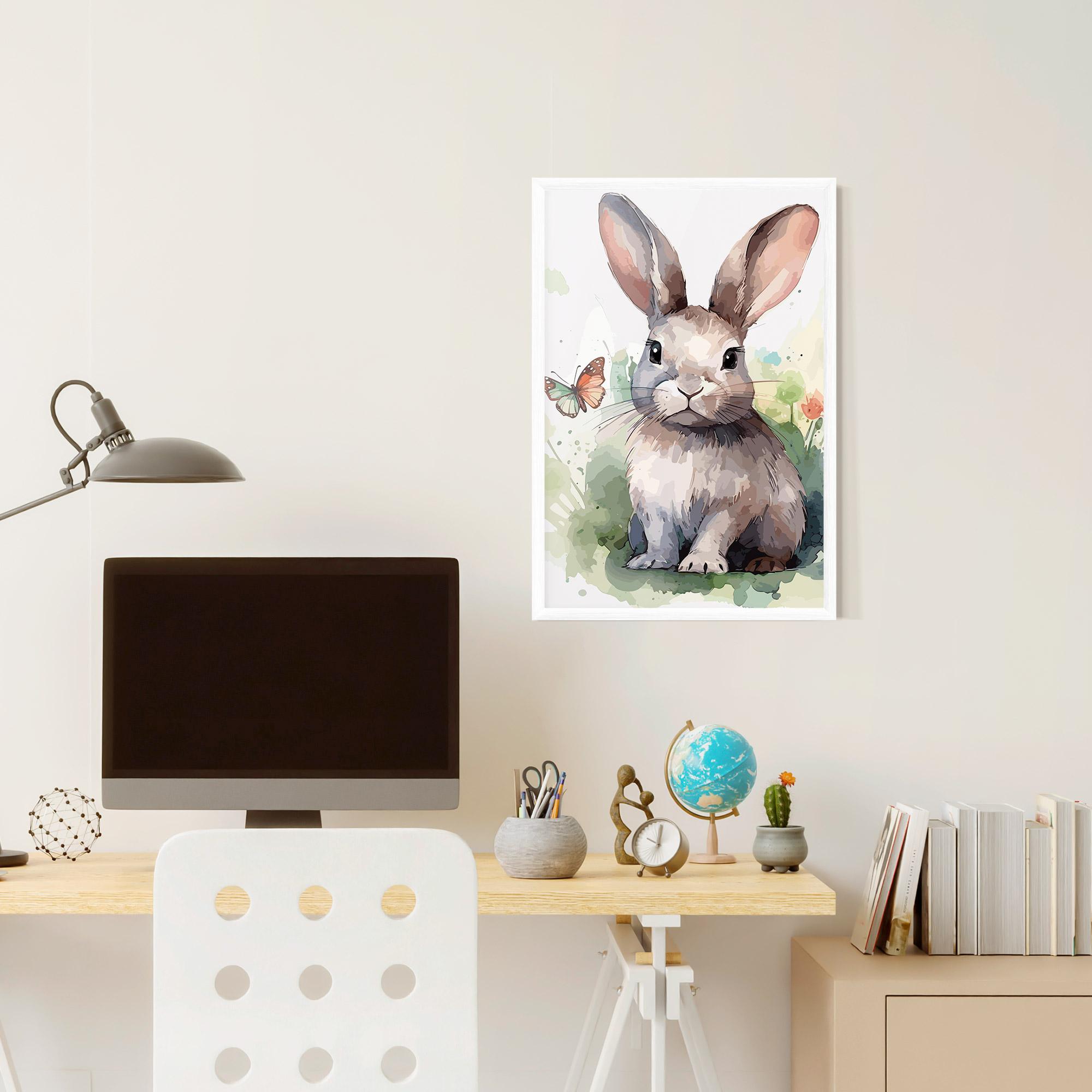 Рамкиран постер Pretty Bunny Art mockup 6