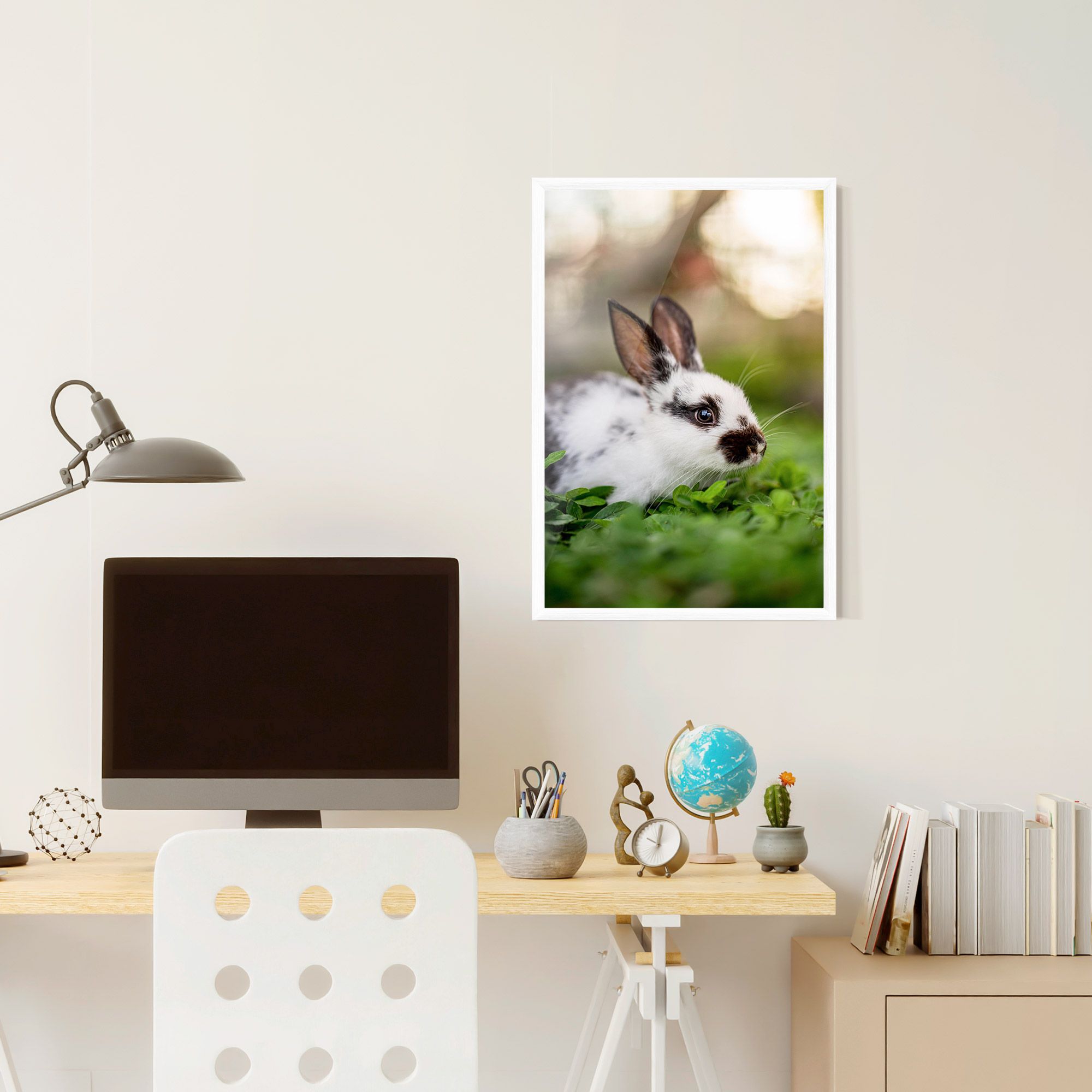 White Black Bunny mockup 6