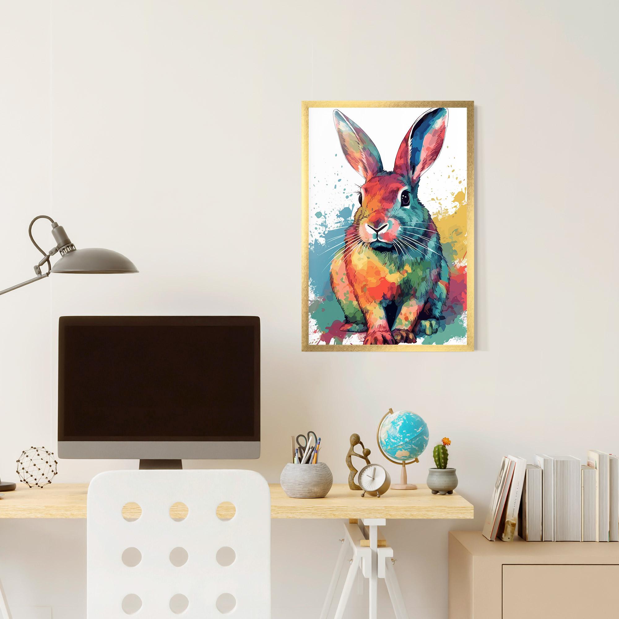 Рамкиран постер Brush Rabbit mockup 6