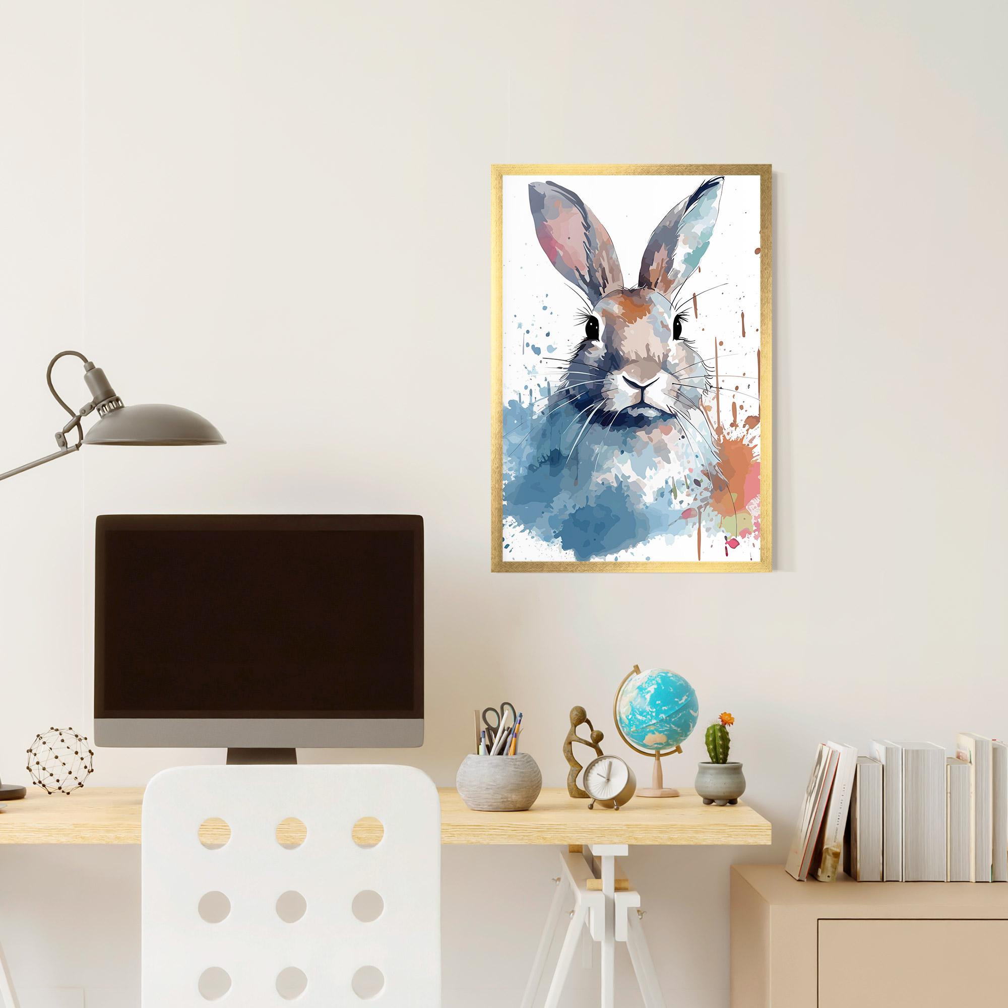 Рамкиран постер Bunny Art Splash mockup 6