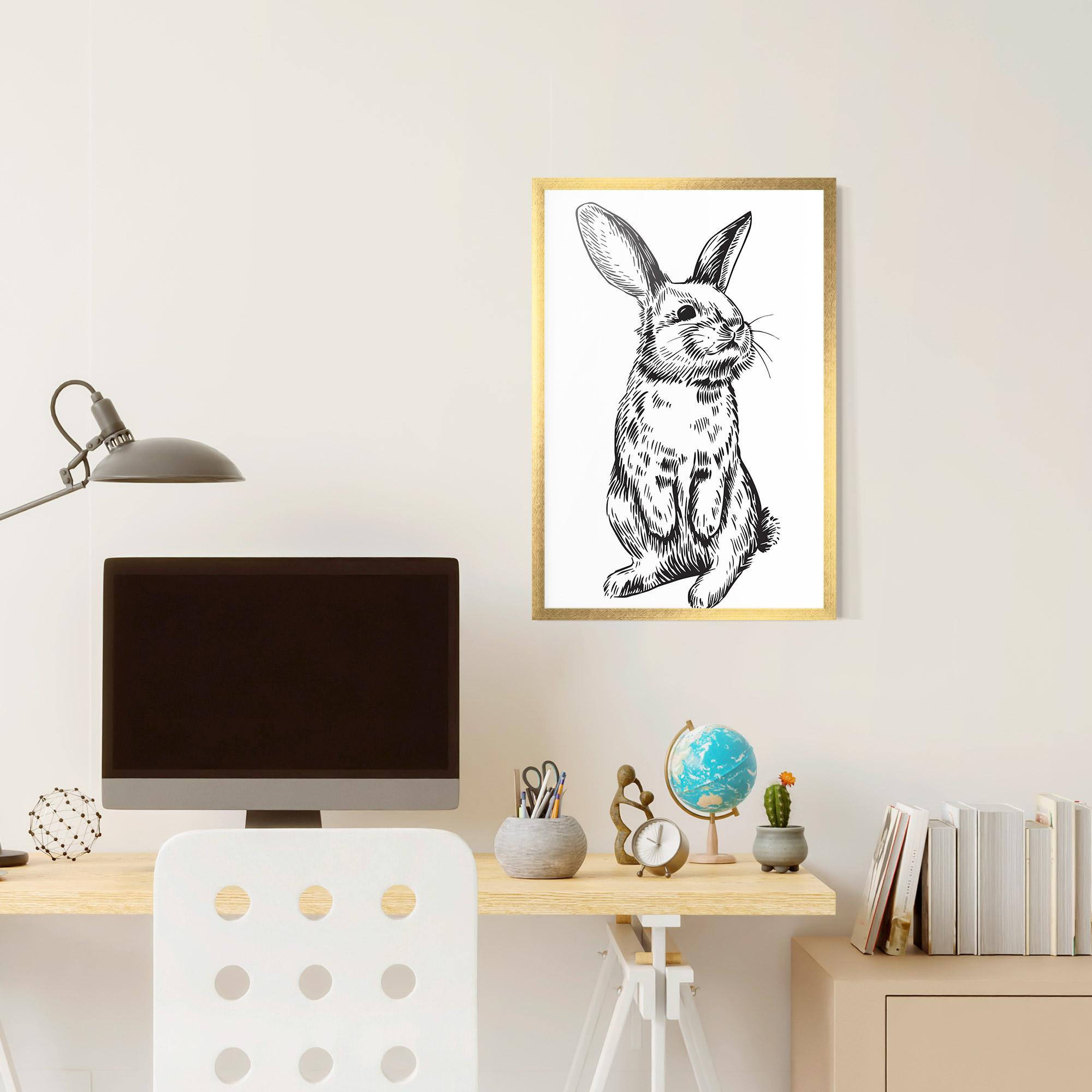 Рамкиран постер Cute Bunny mockup 6