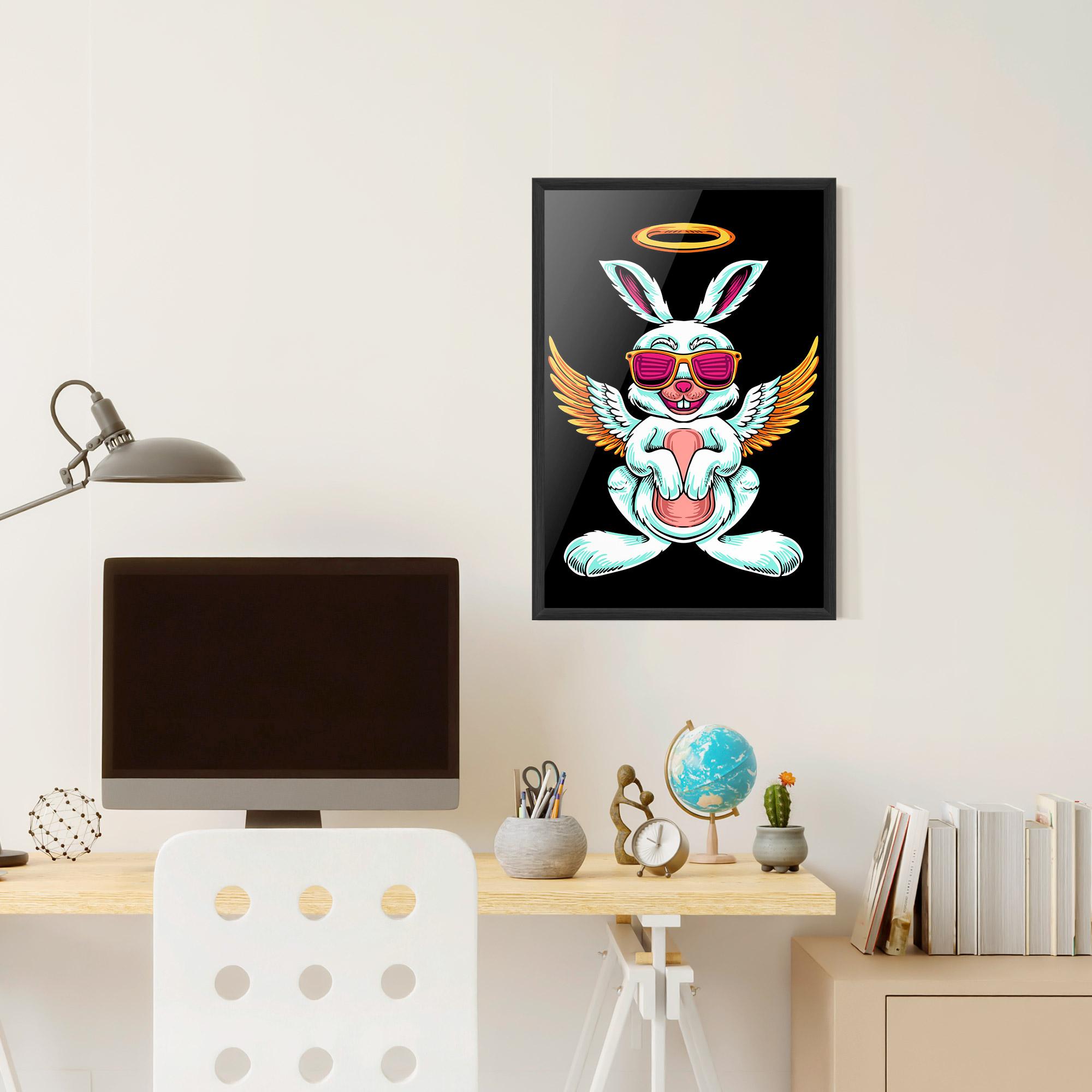 Рамкиран постер Angel Cool Bunny mockup 6