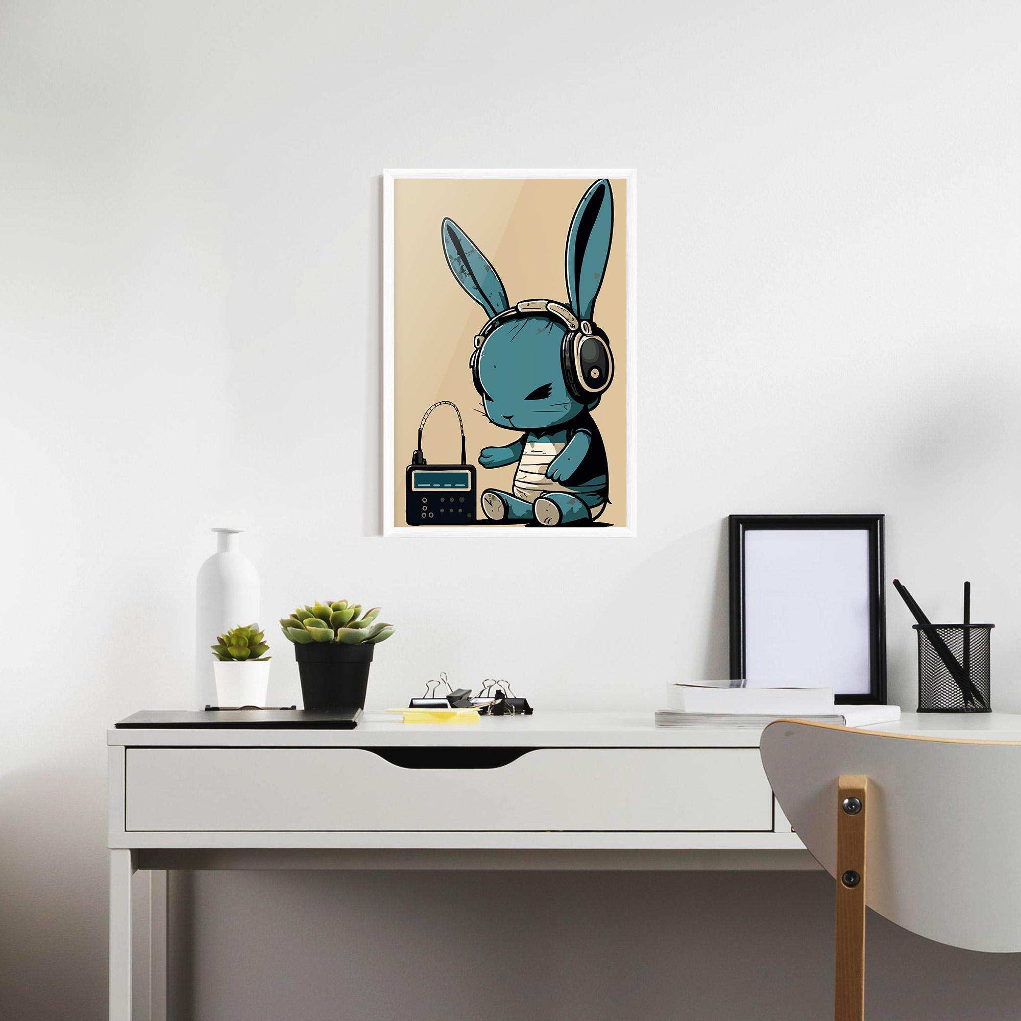 Рамкиран постер Blue Baby Bunny mockup 7
