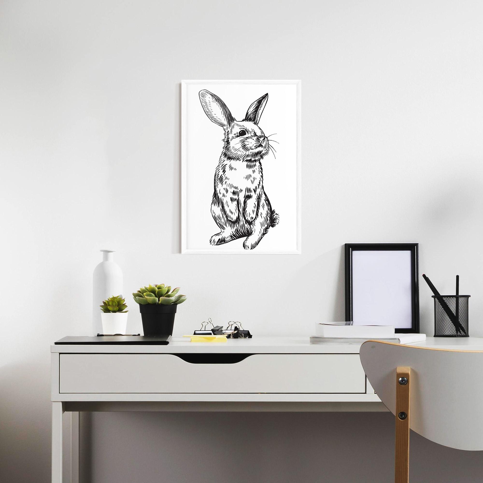 Рамкиран постер Cute Bunny mockup 7